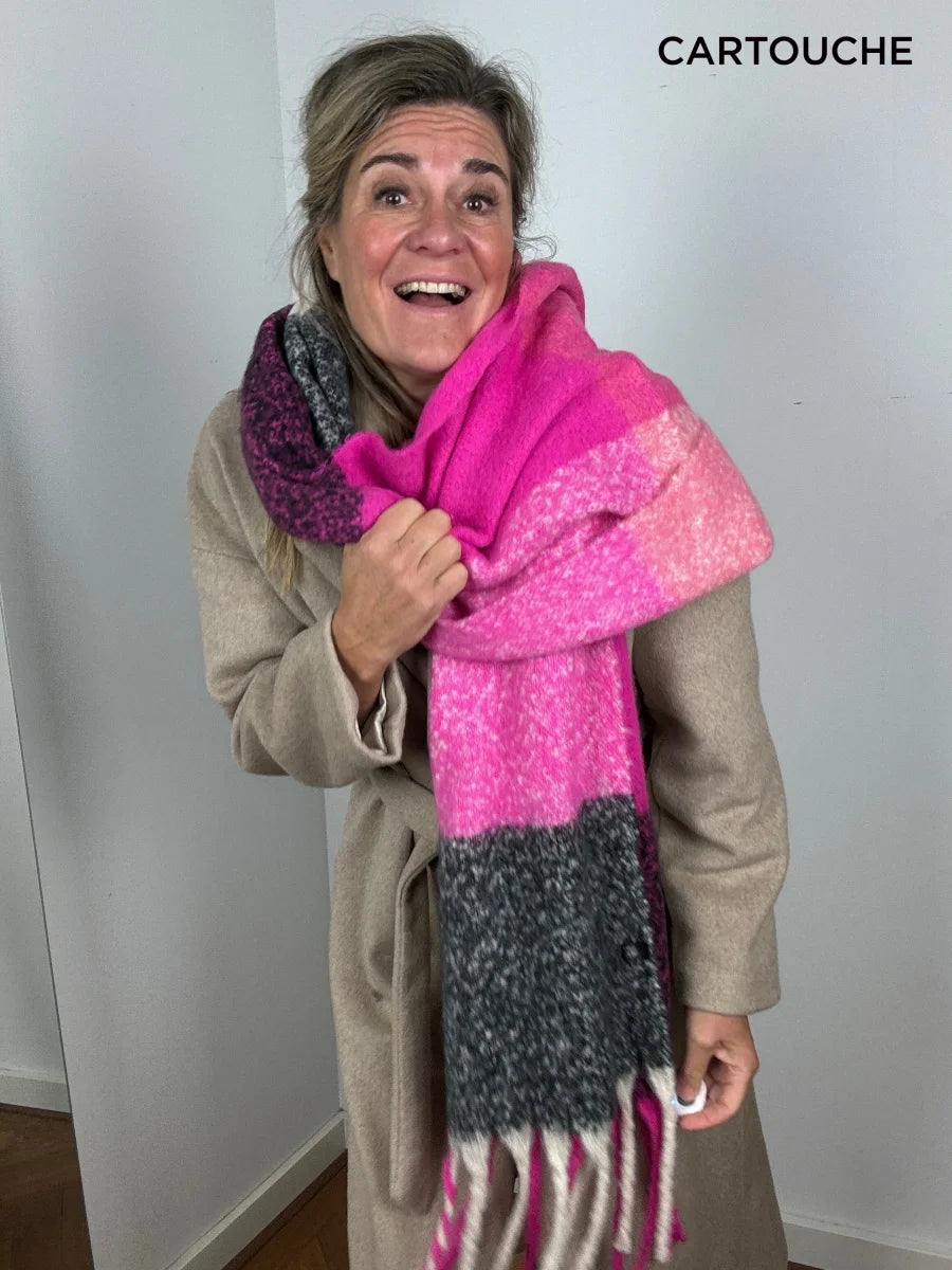 Sjaal - Sjaan Cartouche Fuchsia (Roze)