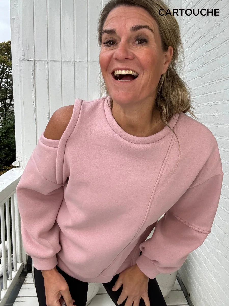 Sweater - Pip Cartouche Zachtroze