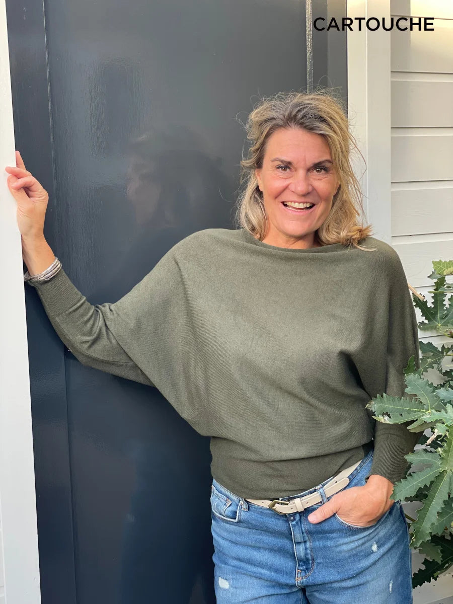 Trui - Anne Cartouche Armygreen