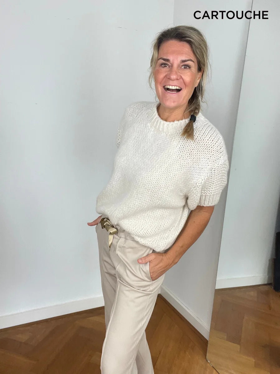 Trui Korte Mouw - Zoë Cartouche Off-White
