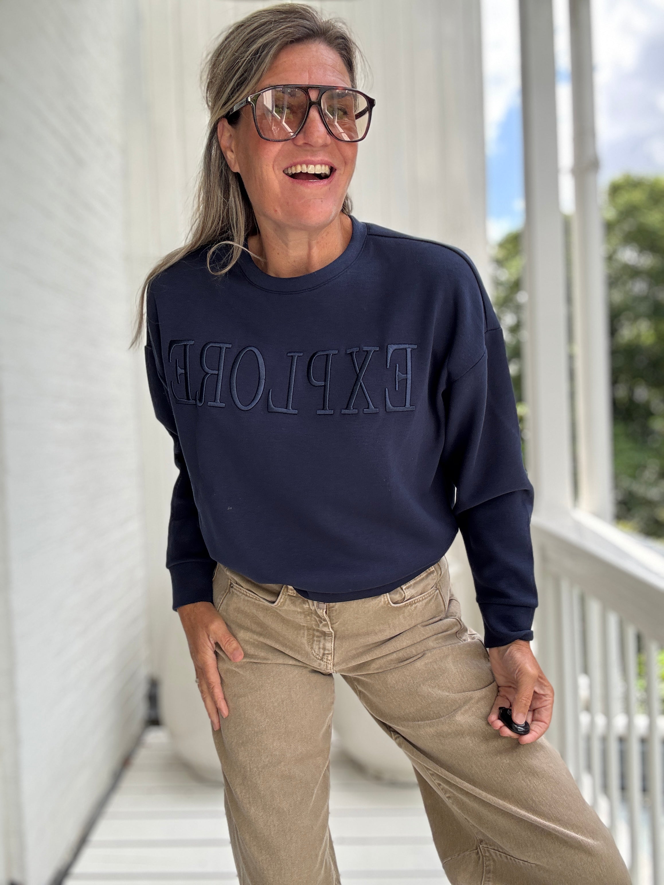 Trui - REFLECT NEW EMB LS SWEAT TOP1PPKA - VILA