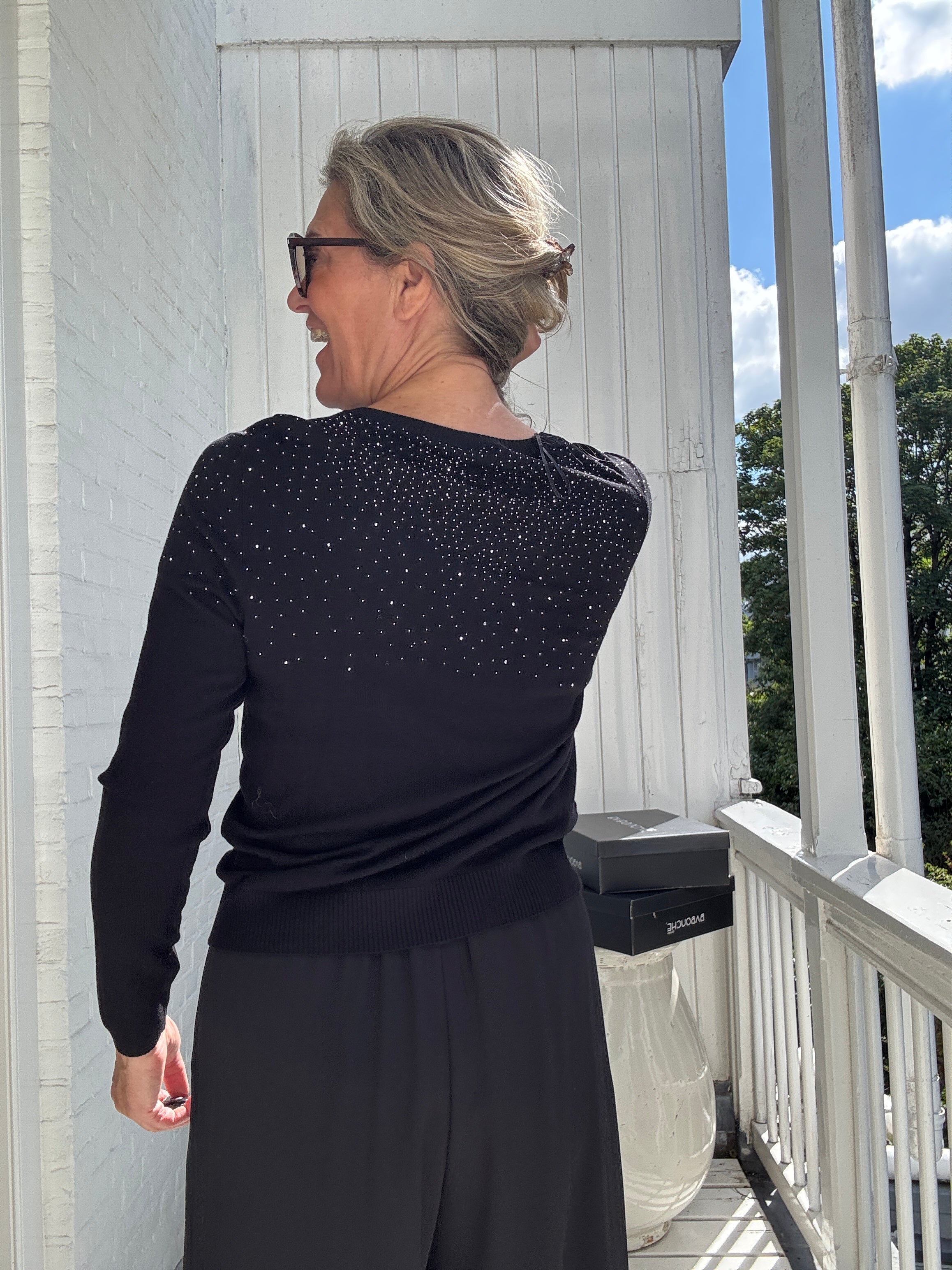 Trui - ANABELLA LS BLING O-NECK KNT - Only
