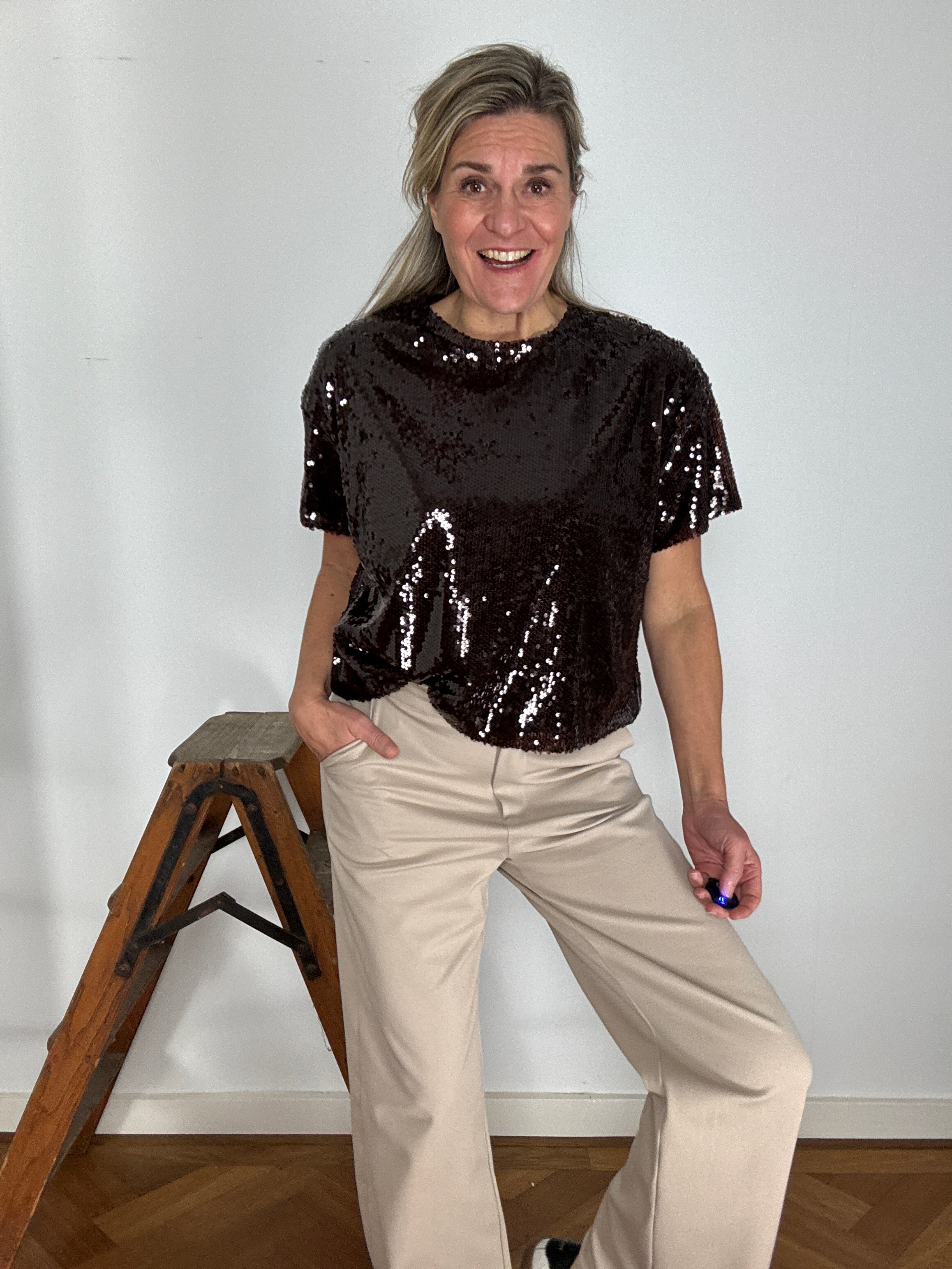 Trui korte mouw - Celeste - Cartouche by Suus