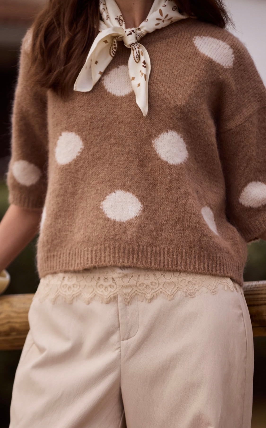Trui korte mouw - Lara Pullover Dots - Nukus