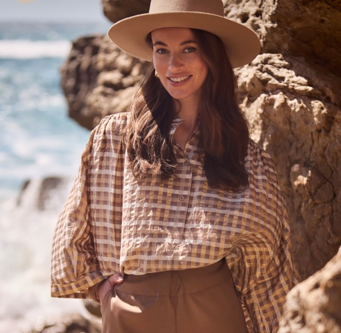 Blouse - Maya Blouse Check - Nukus