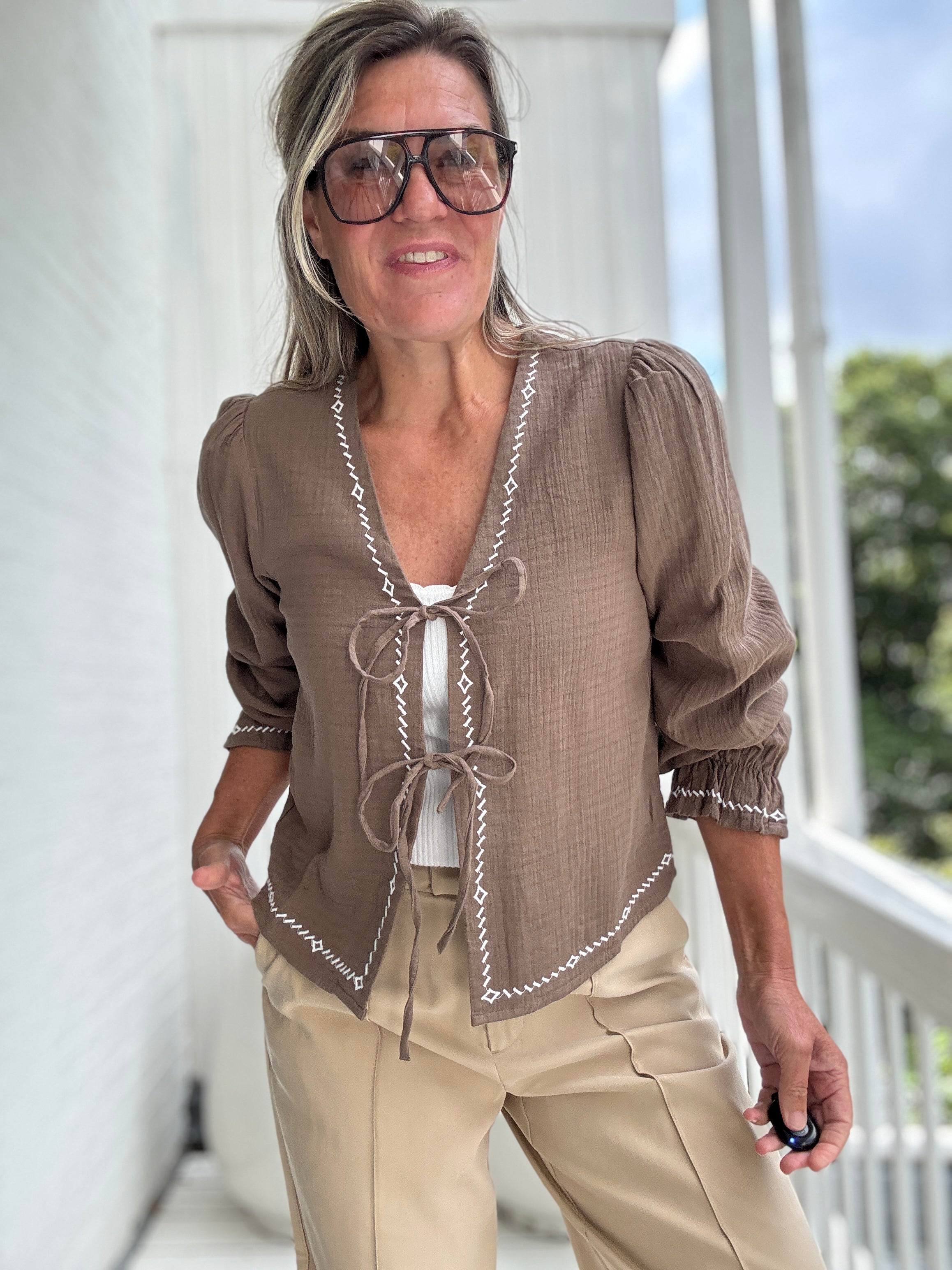 Blouse - TOVAN V-NECK LS TOP - VILA