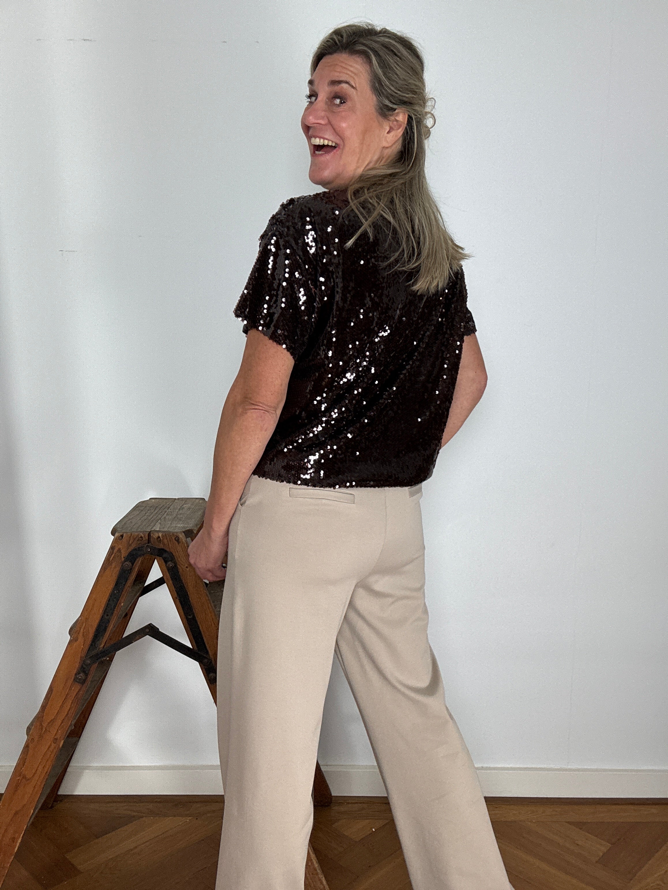 Trui korte mouw - Celeste - Cartouche by Suus