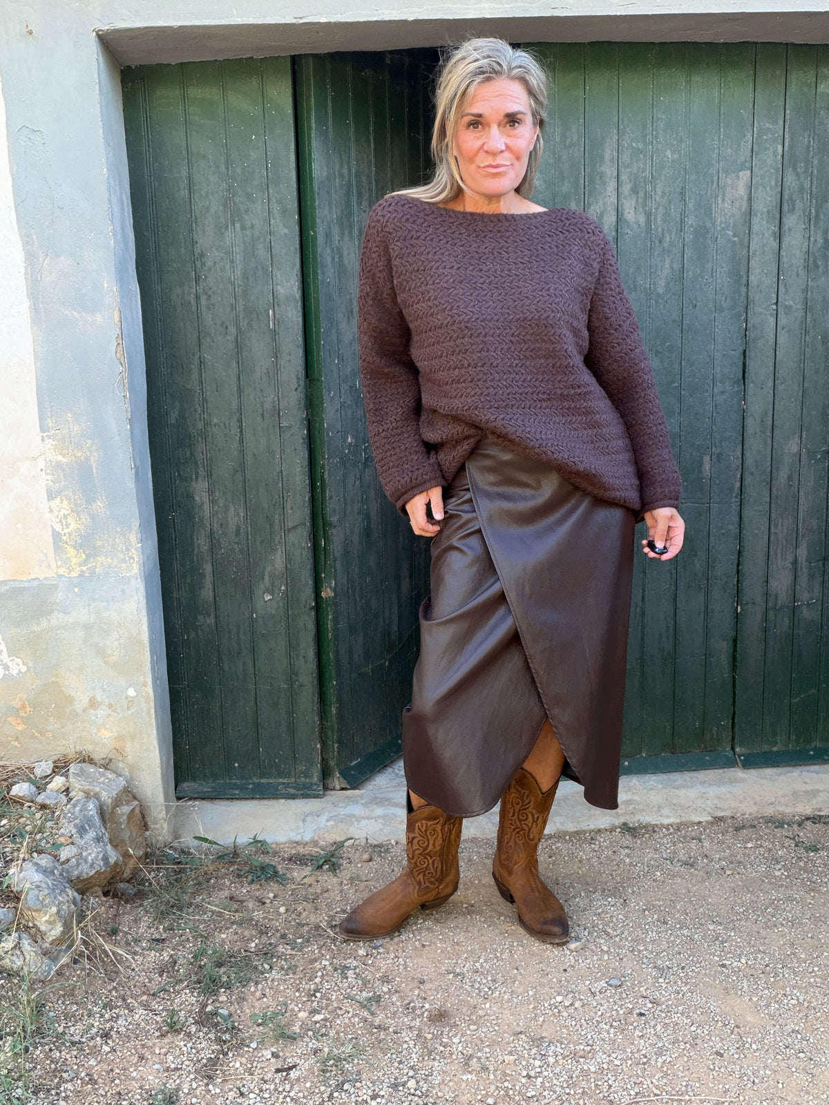Oversized trui Etta met boothals – foto 4