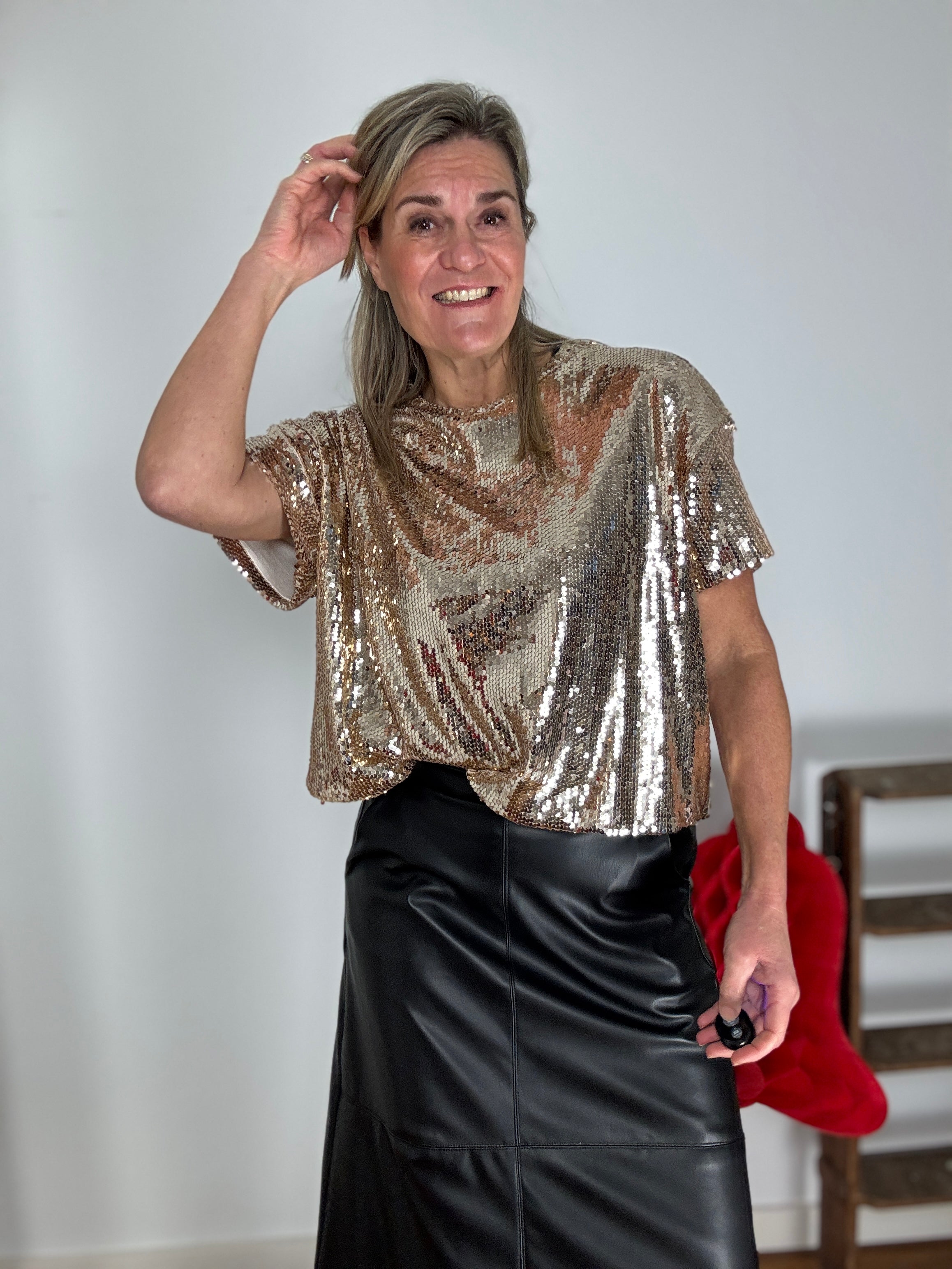 Trui korte mouw - Celeste - Cartouche by Suus