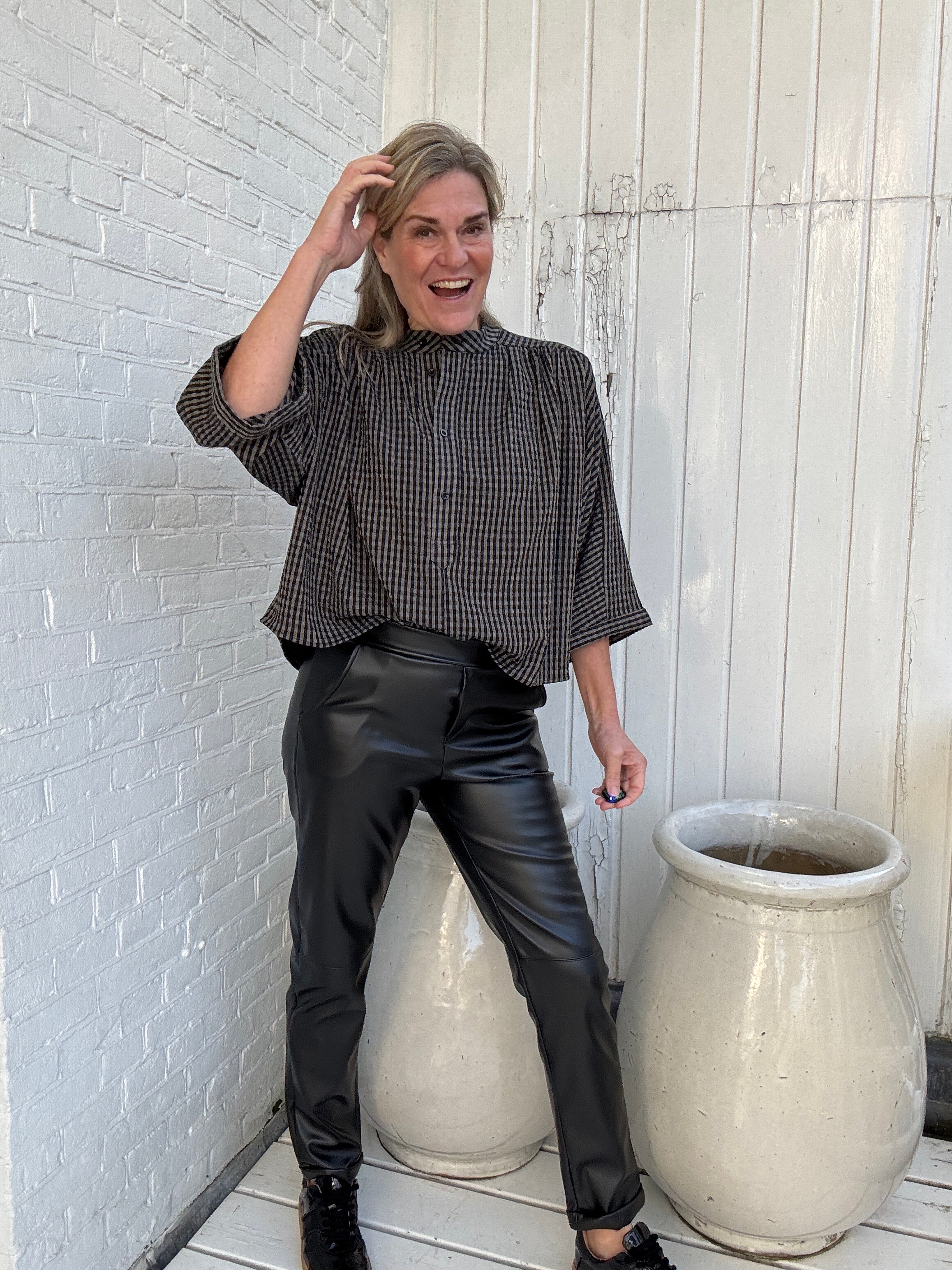 Maya Blouse Check - NUKUS