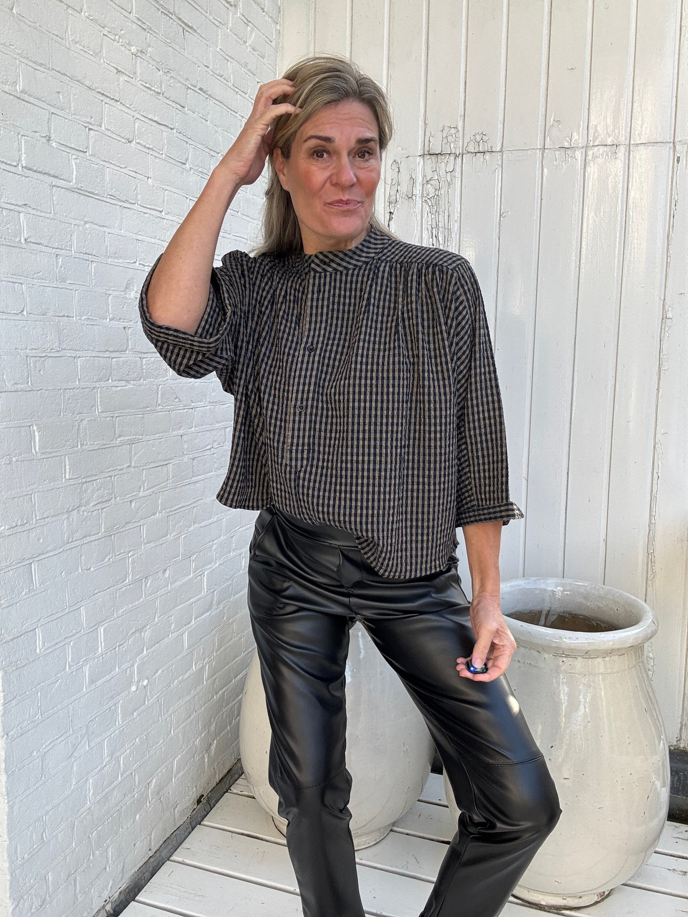 Maya Blouse Check - NUKUS