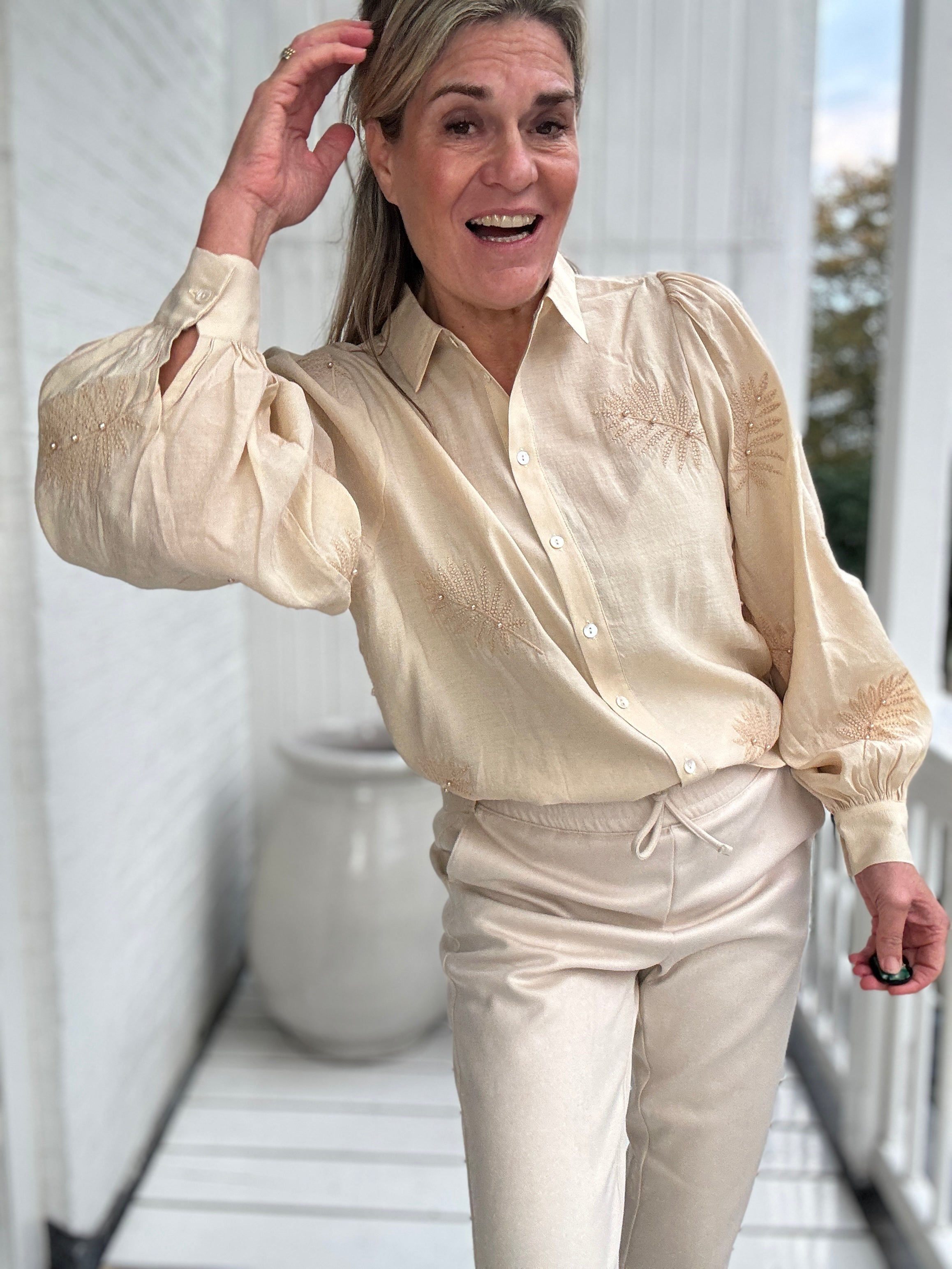 Milanova Blouse Pearl - NUKUS