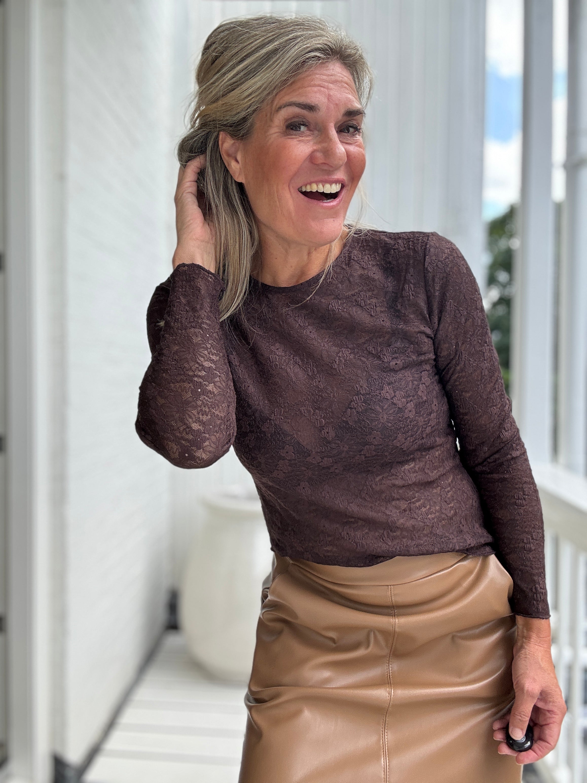 Top - FAY O-NECK LS TOP - VILA
