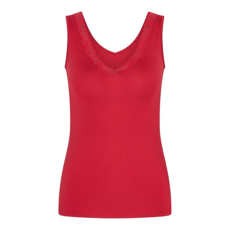 Hemd - RJ Pure Color Bayonne Dames Singlet Lace - RJ Bodywear