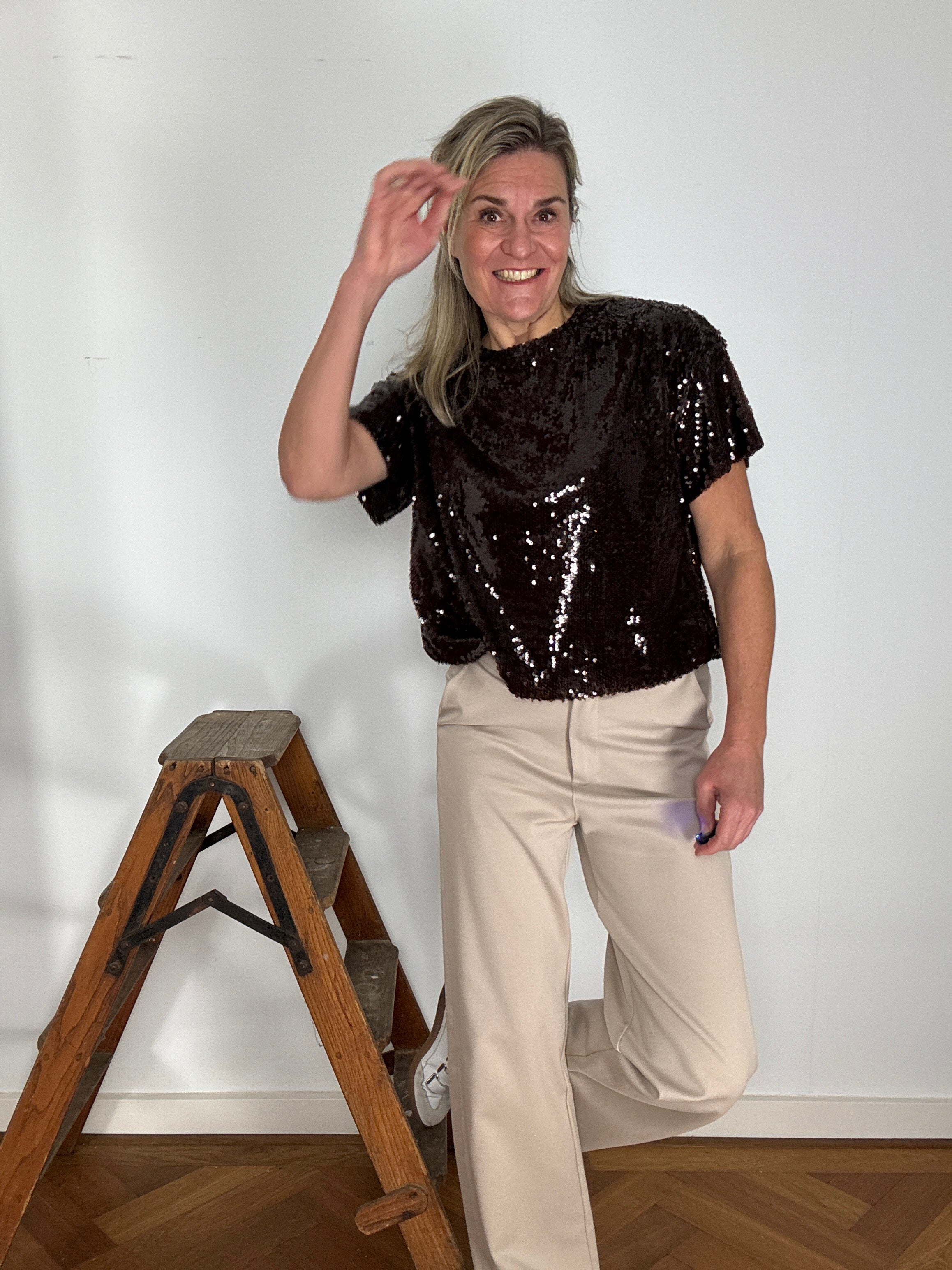 Trui korte mouw - Celeste - Cartouche by Suus