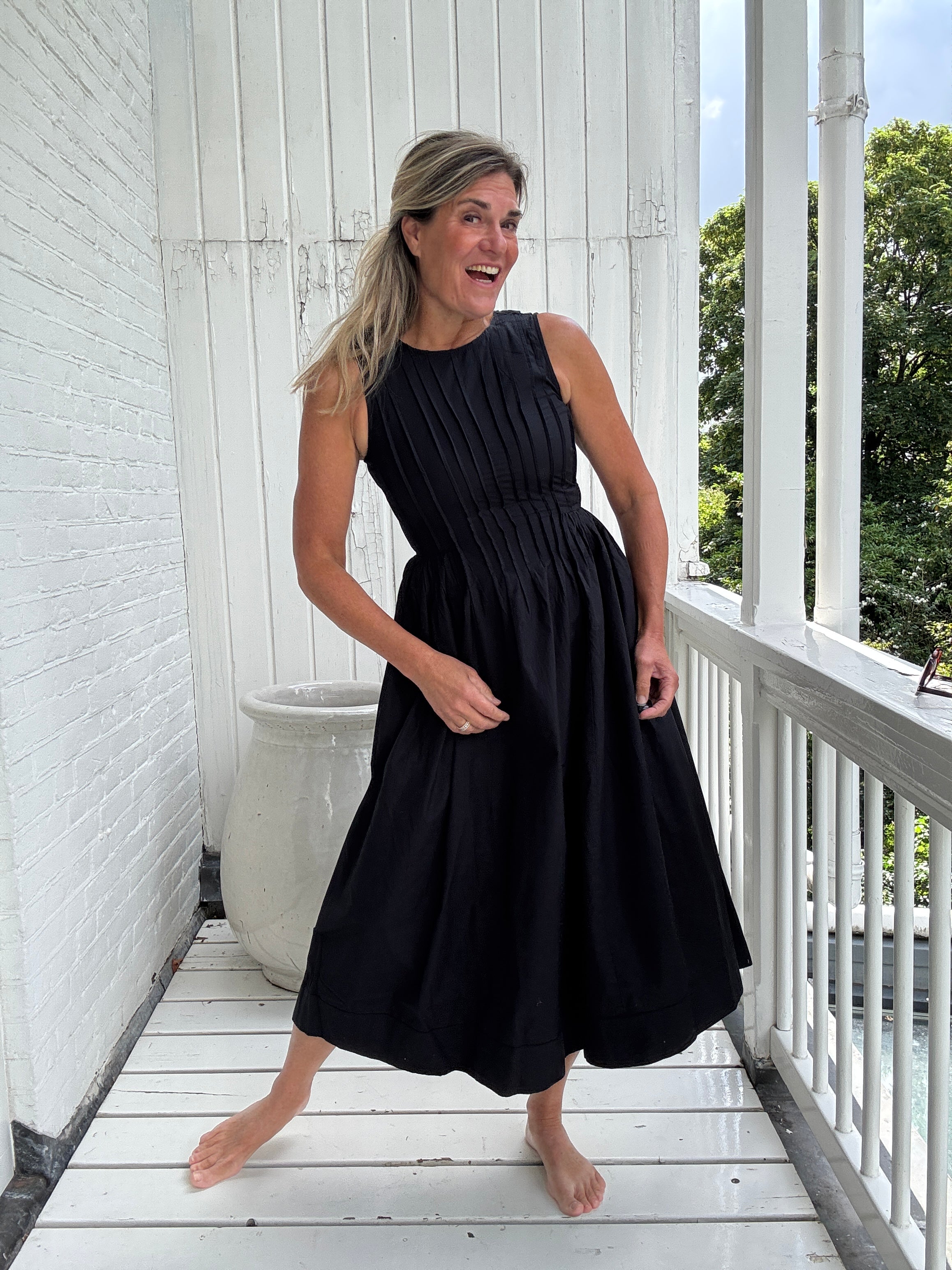 Jurk - MBA O-NECK SL MIDI DRESS - VILA