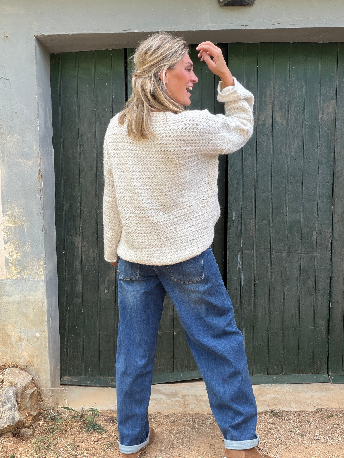 Oversized trui Etta met boothals – foto 5