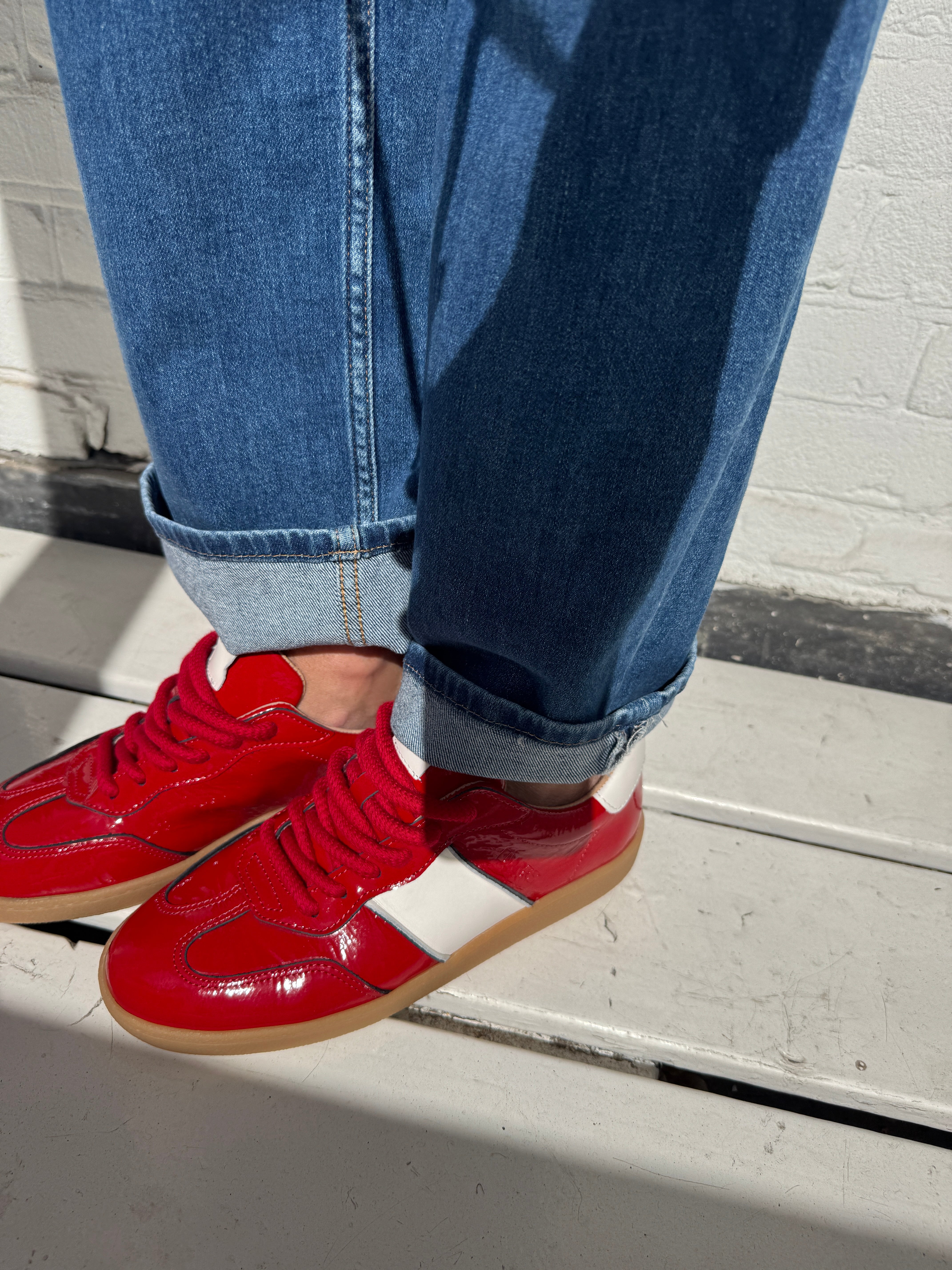 Sneaker - POONA verniz red / offwhite - DWRS