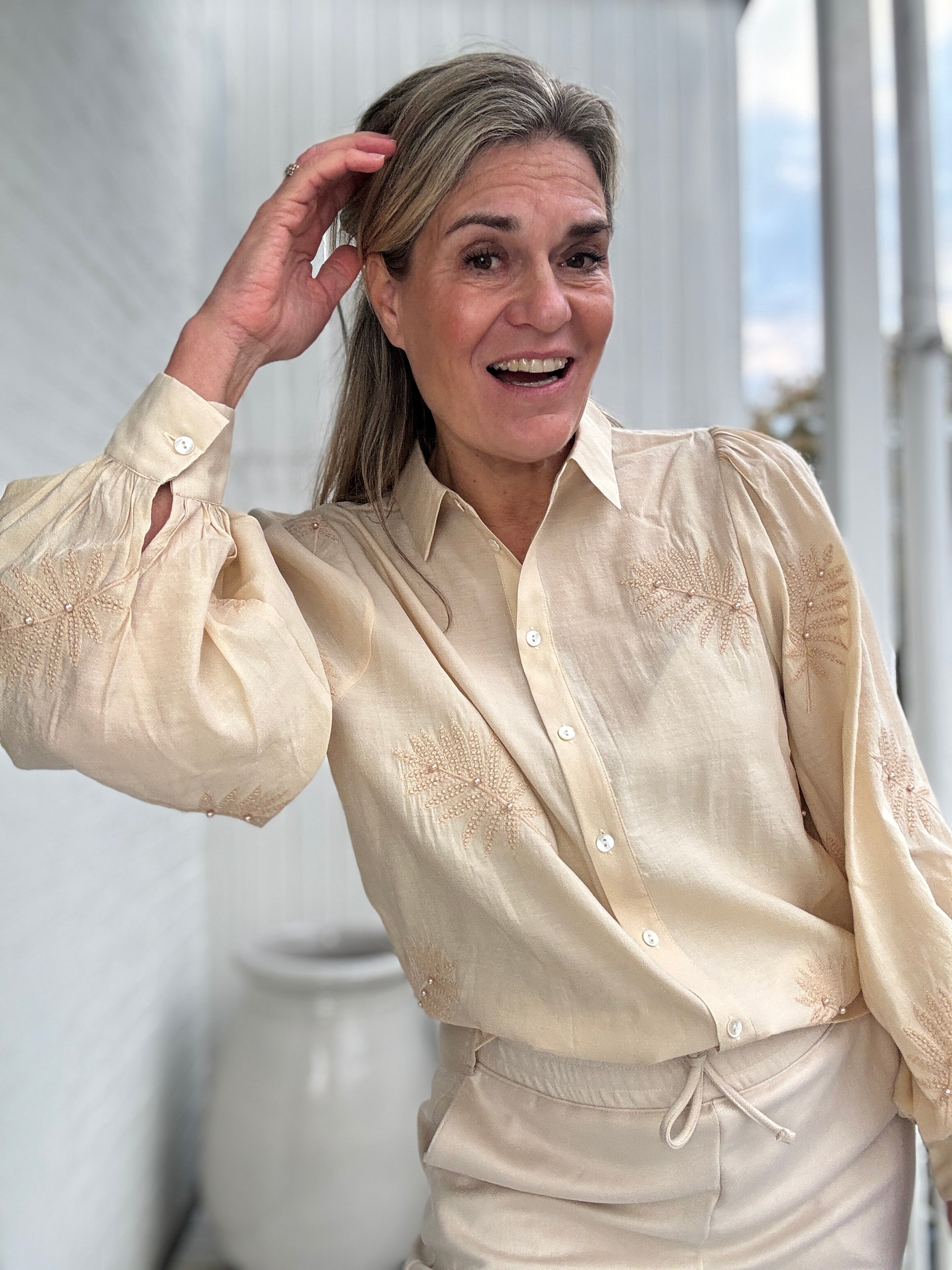 Milanova Blouse Pearl - NUKUS