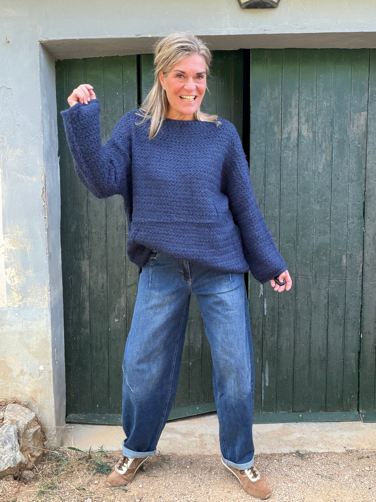 Oversized trui Etta met boothals – foto 6