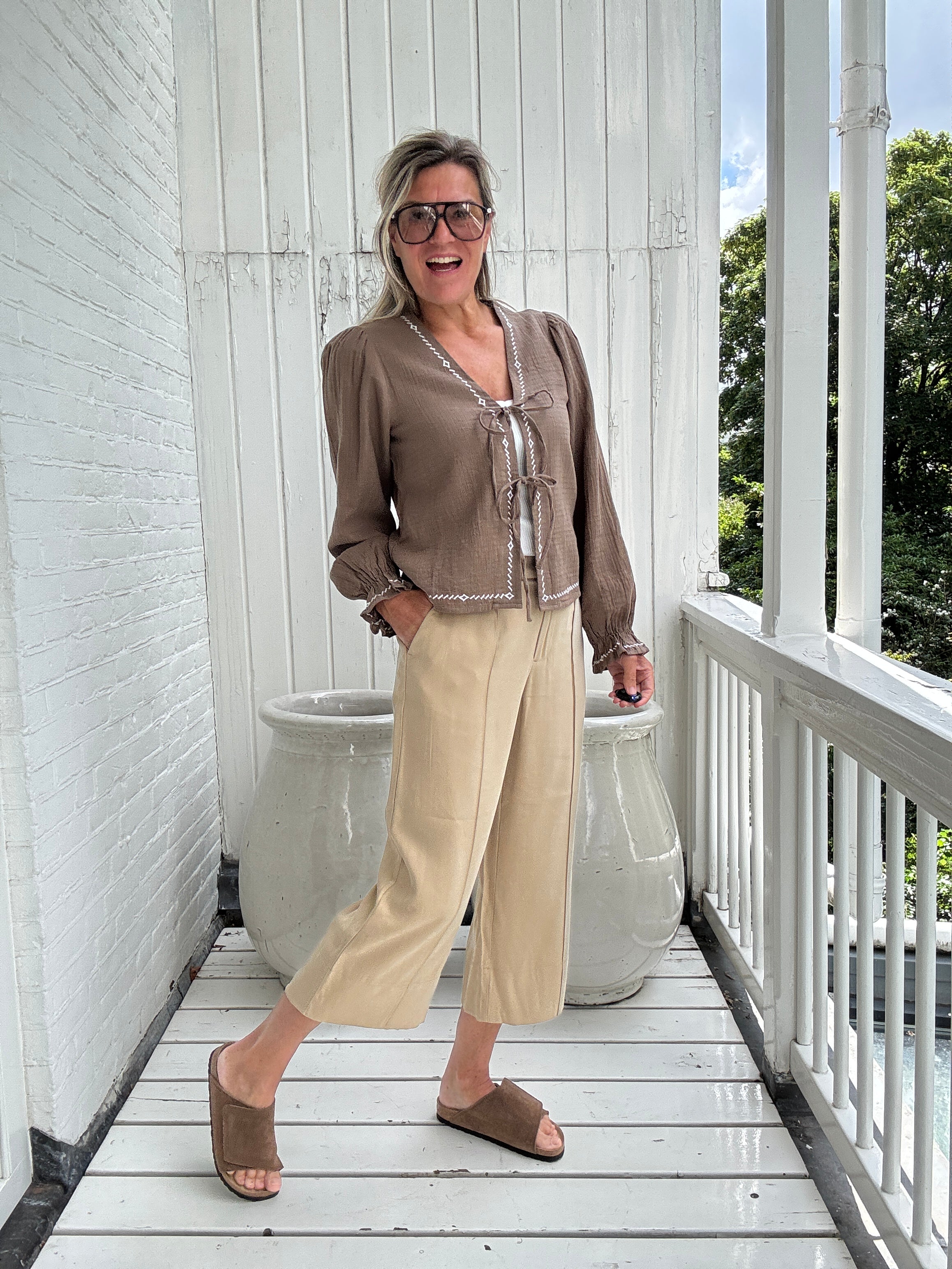 Broek- WINNIE IDA HW WIDE CULOTTE PANTS - VILA