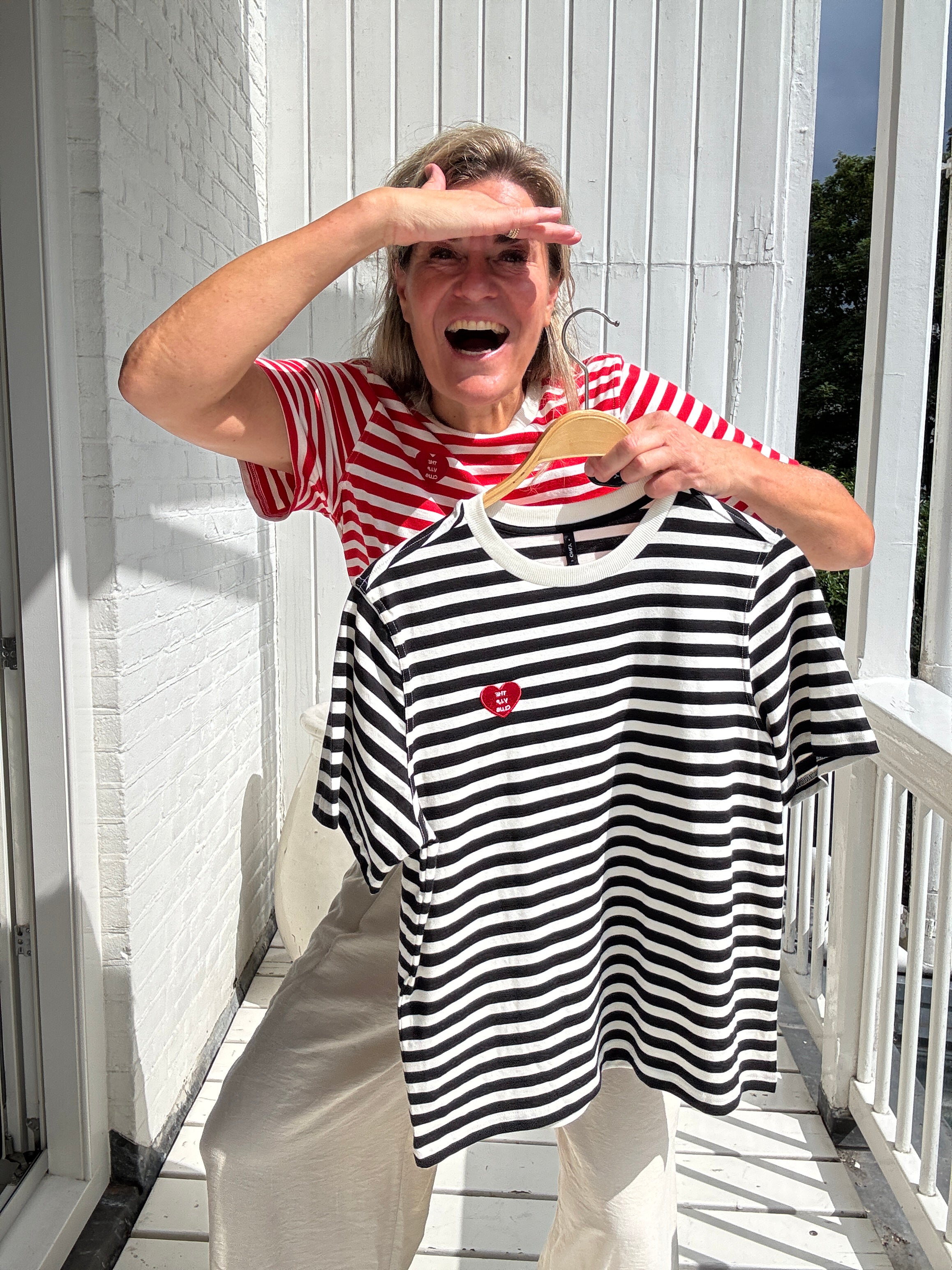 Top - Livina O-neck Stripe - Only
