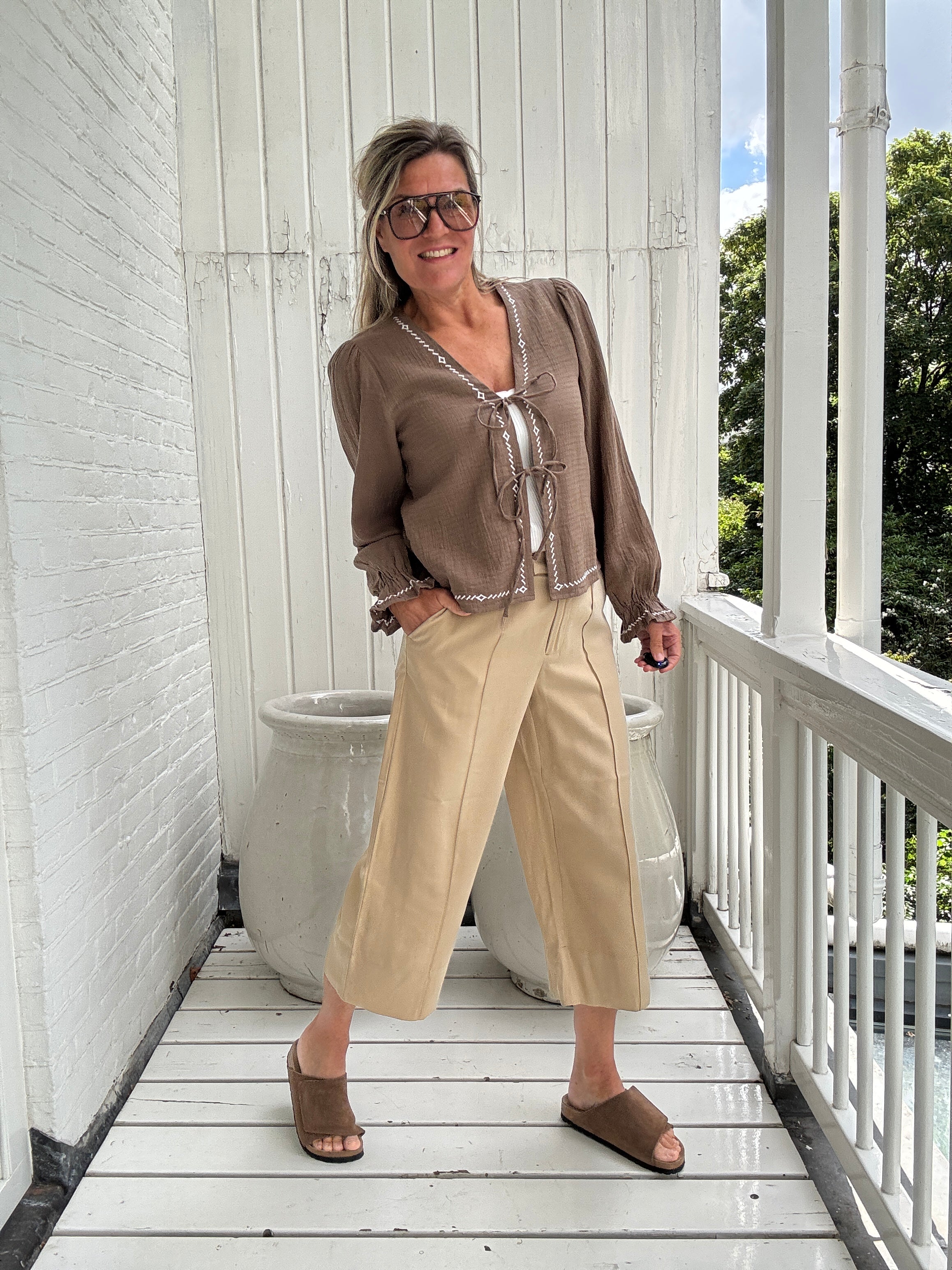 Broek- WINNIE IDA HW WIDE CULOTTE PANTS - VILA