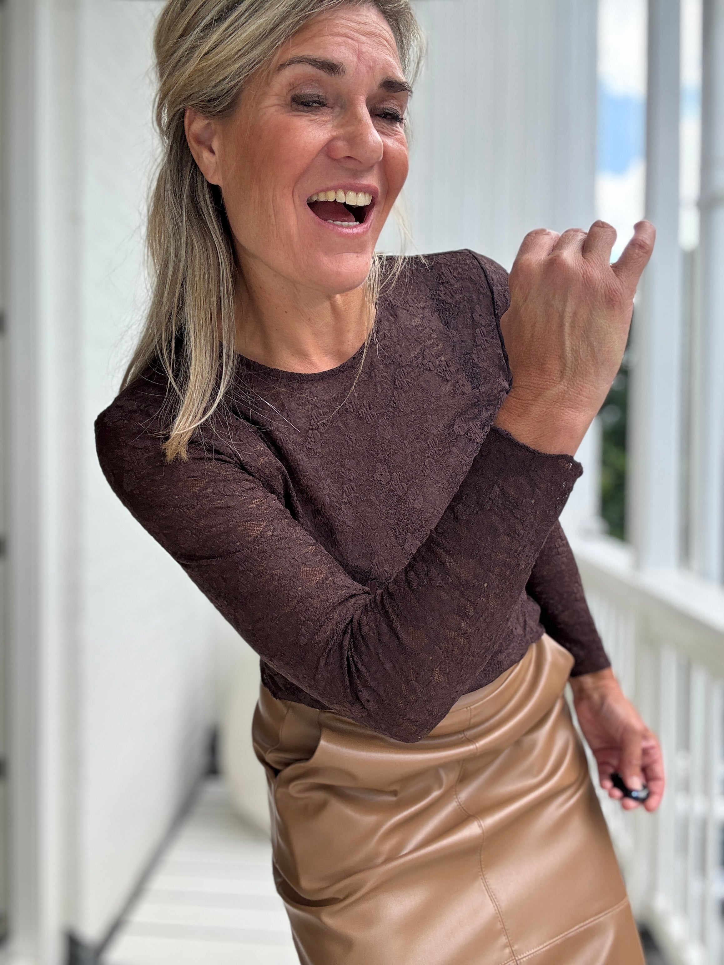 Top - FAY O-NECK LS TOP - VILA