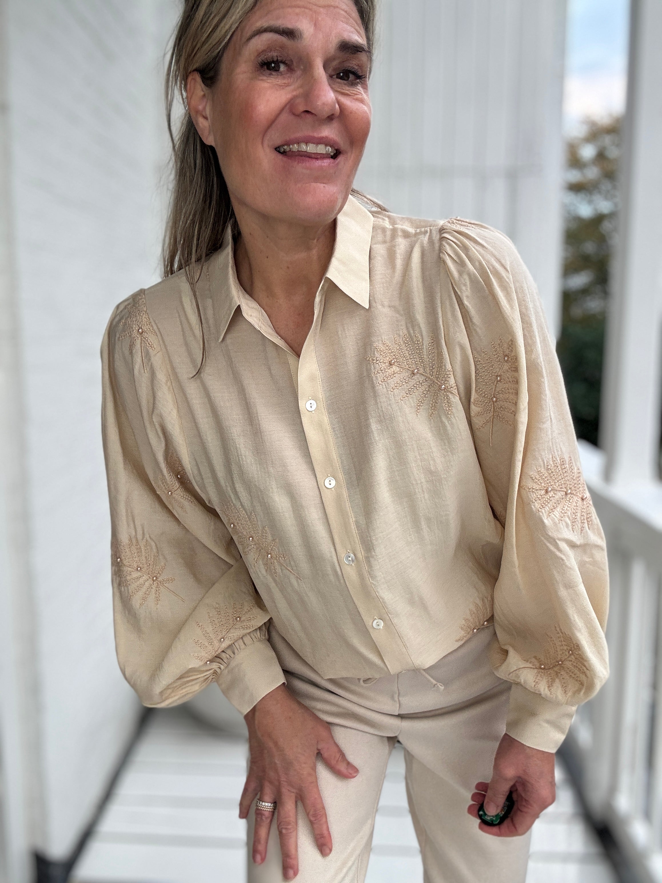 Milanova Blouse Pearl - NUKUS