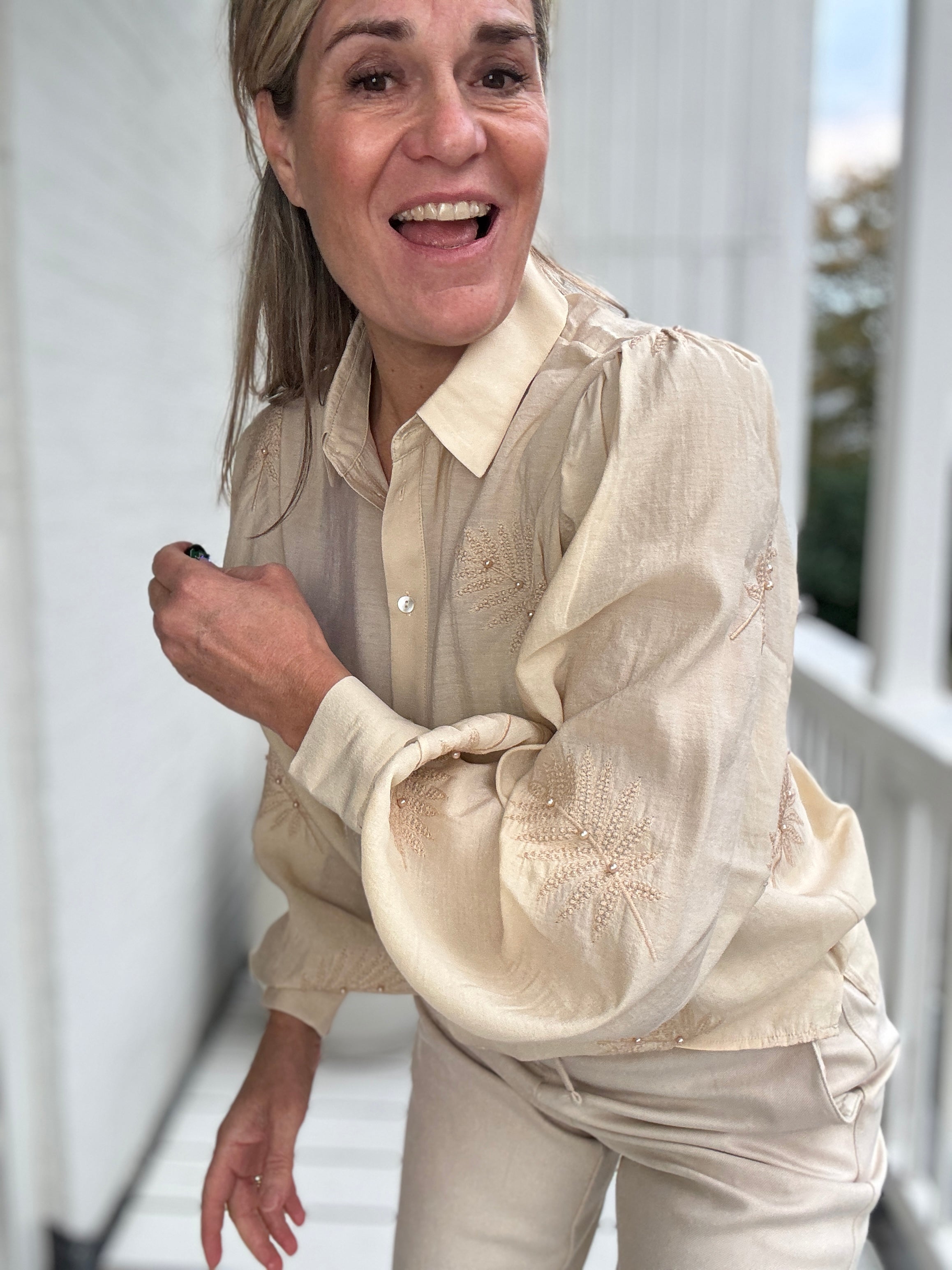 Milanova Blouse Pearl - NUKUS