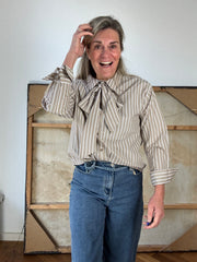 Blouse - Lunn L/S Bow shirt - Vero moda