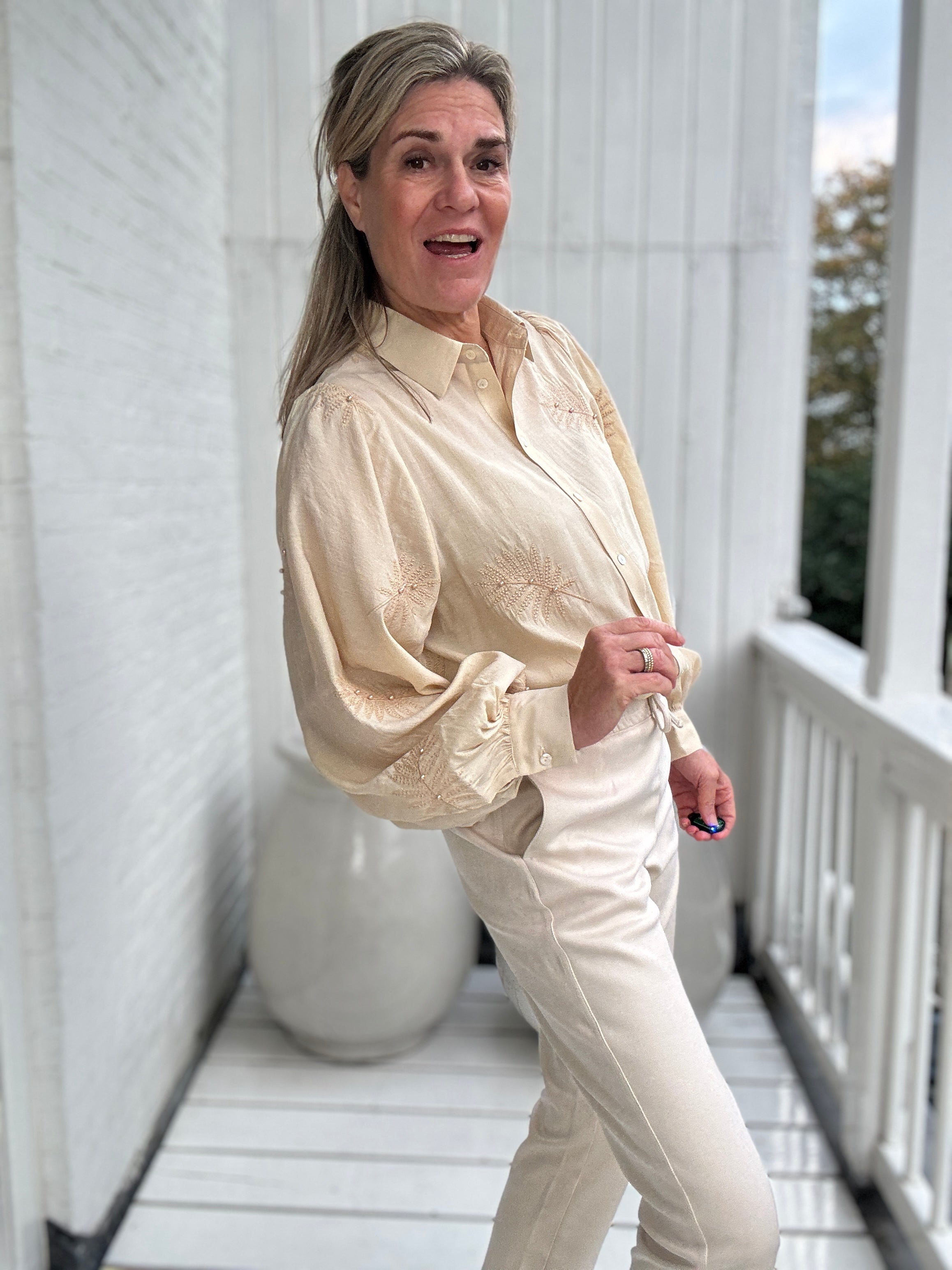 Milanova Blouse Pearl - NUKUS