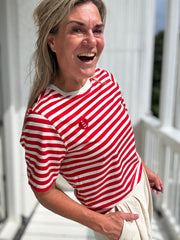 Top - Livina O-neck Stripe - Only