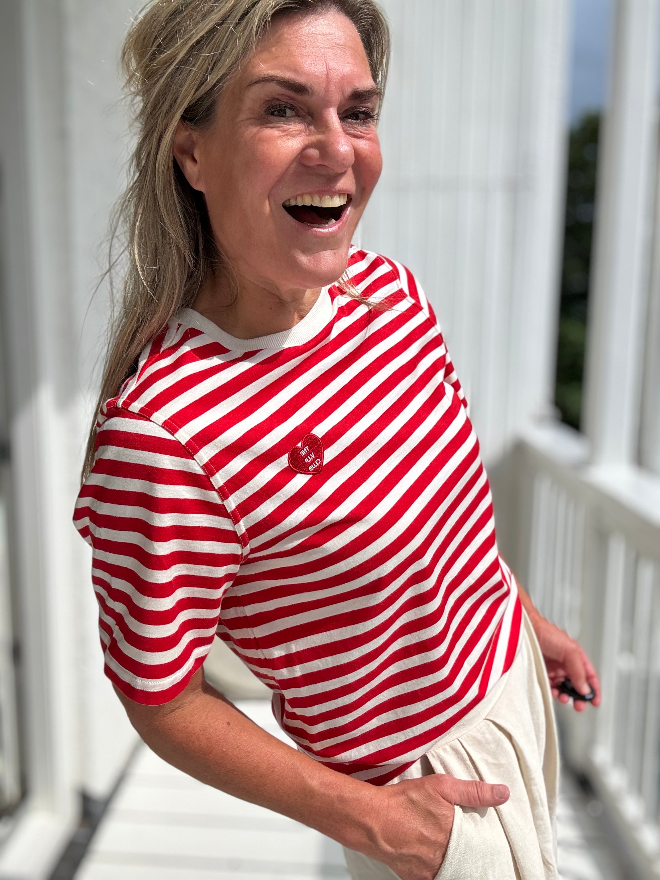 Top - Livina O-neck Stripe - Only