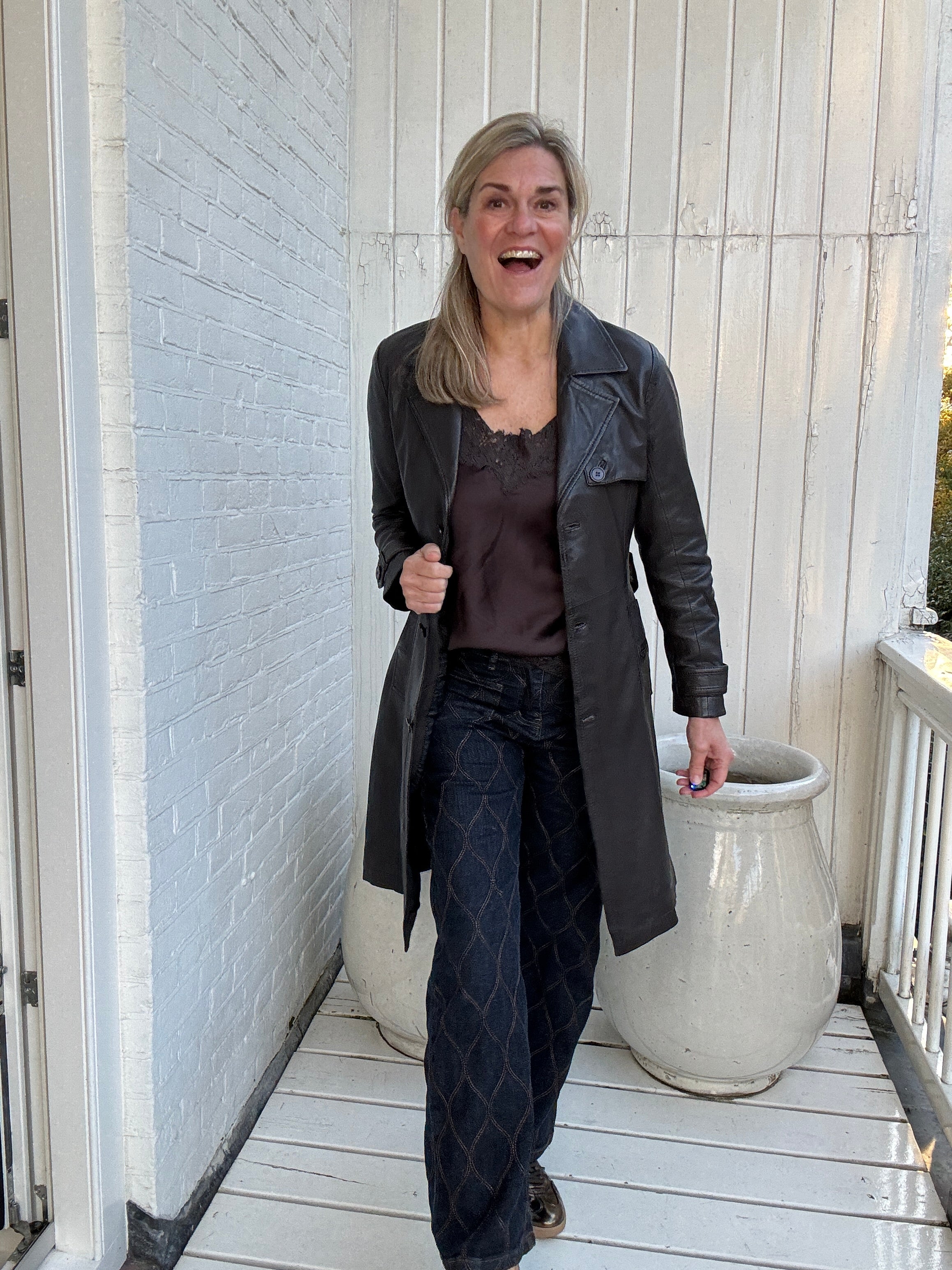 Leren jas - Liya - Mauritius