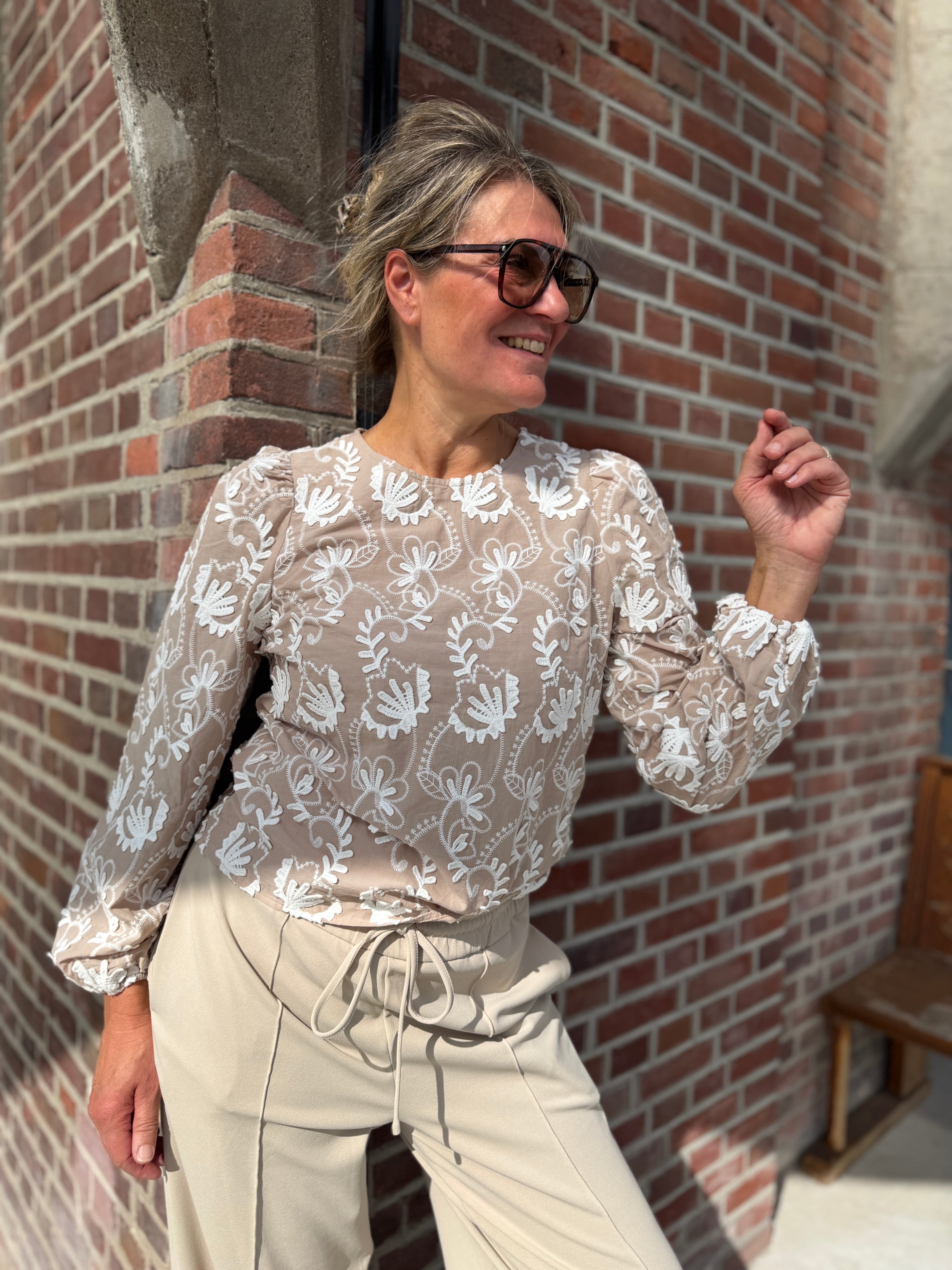 Blouse - Mya RE L/S TOP NOOS - .Object