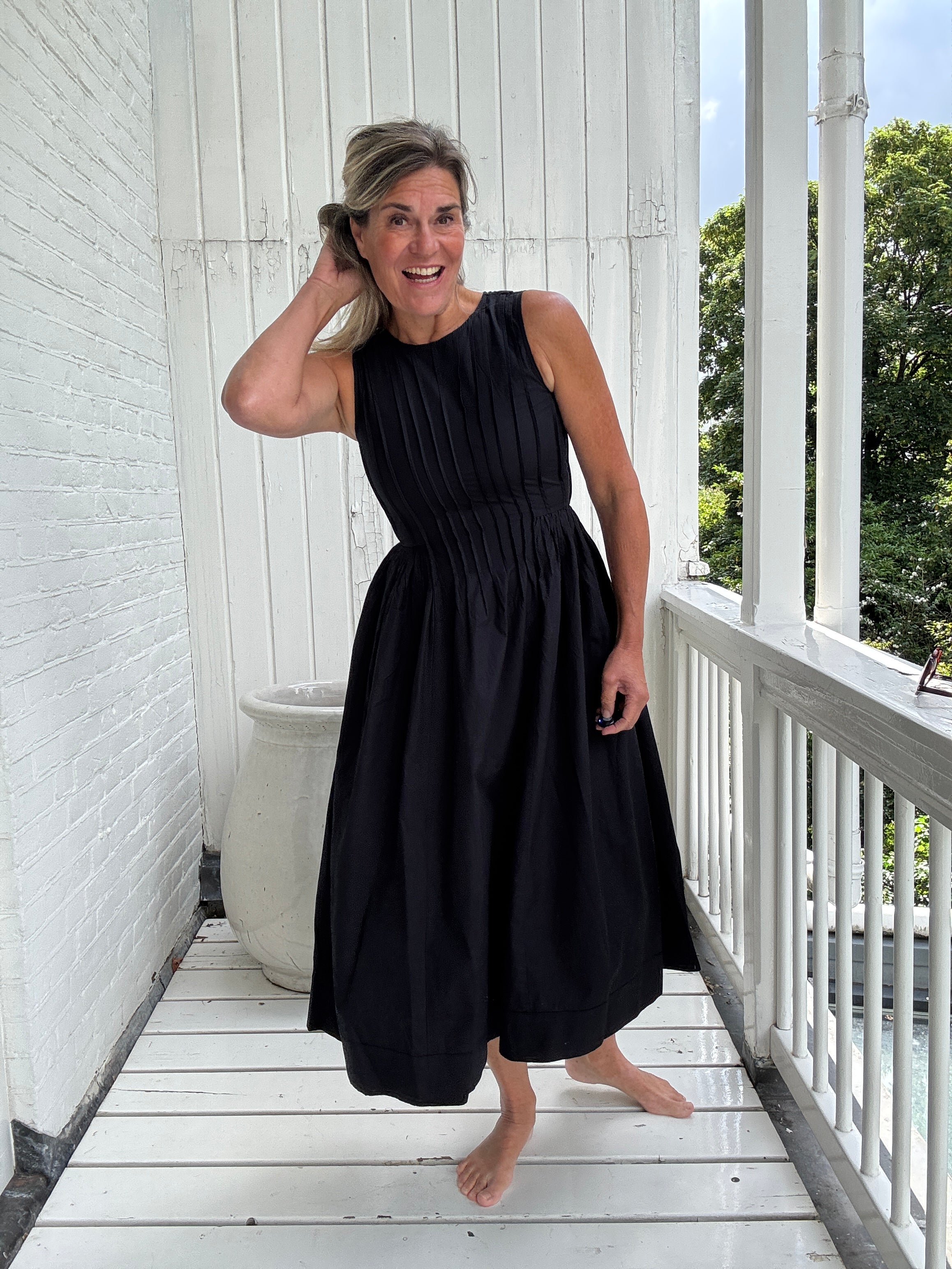 Jurk - MBA O-NECK SL MIDI DRESS - VILA