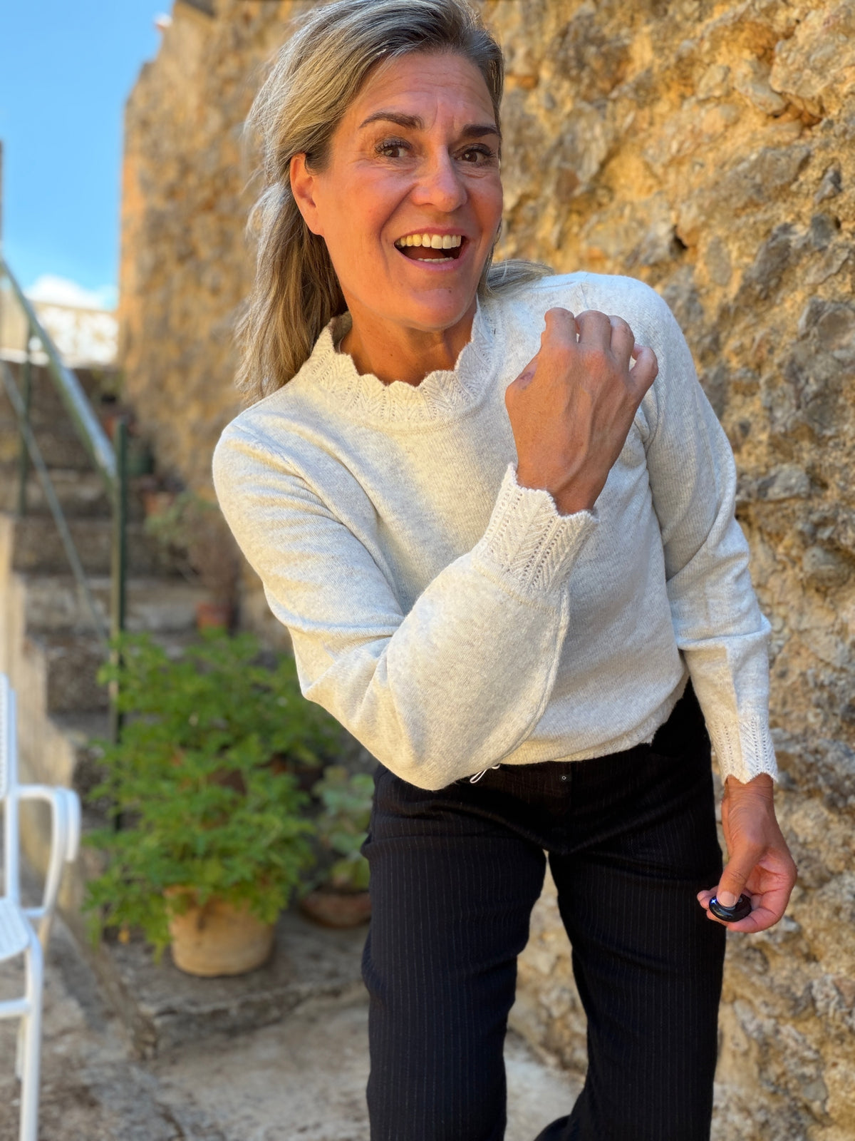 Trui - NIKOLINA O-NECK LS KNIT TOP - NOOS - VILA
