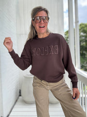 Trui - REFLECT NEW EMB LS SWEAT TOP1PPKA - VILA