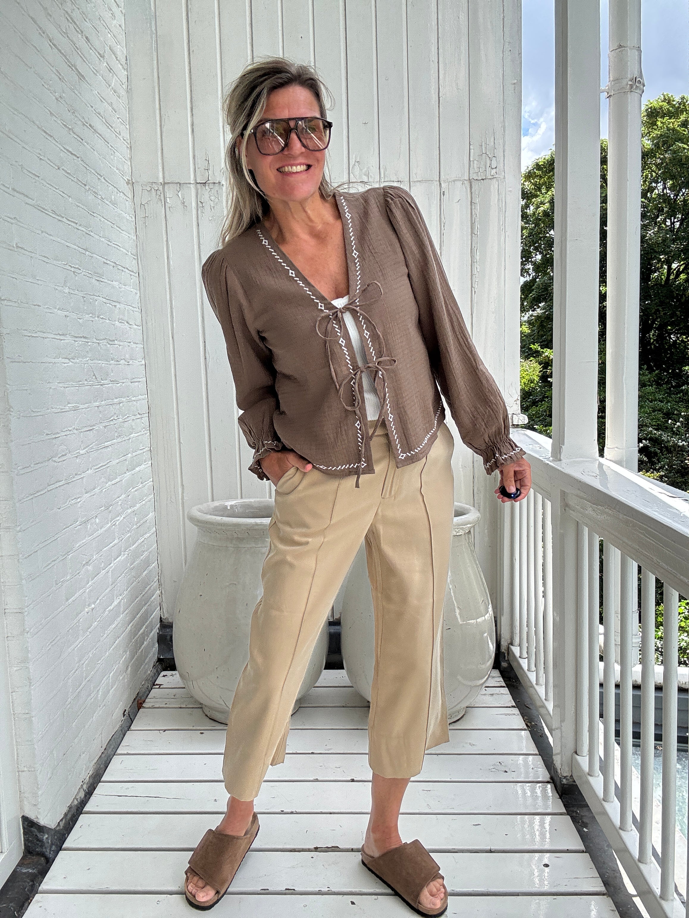Blouse - TOVAN V-NECK LS TOP - VILA