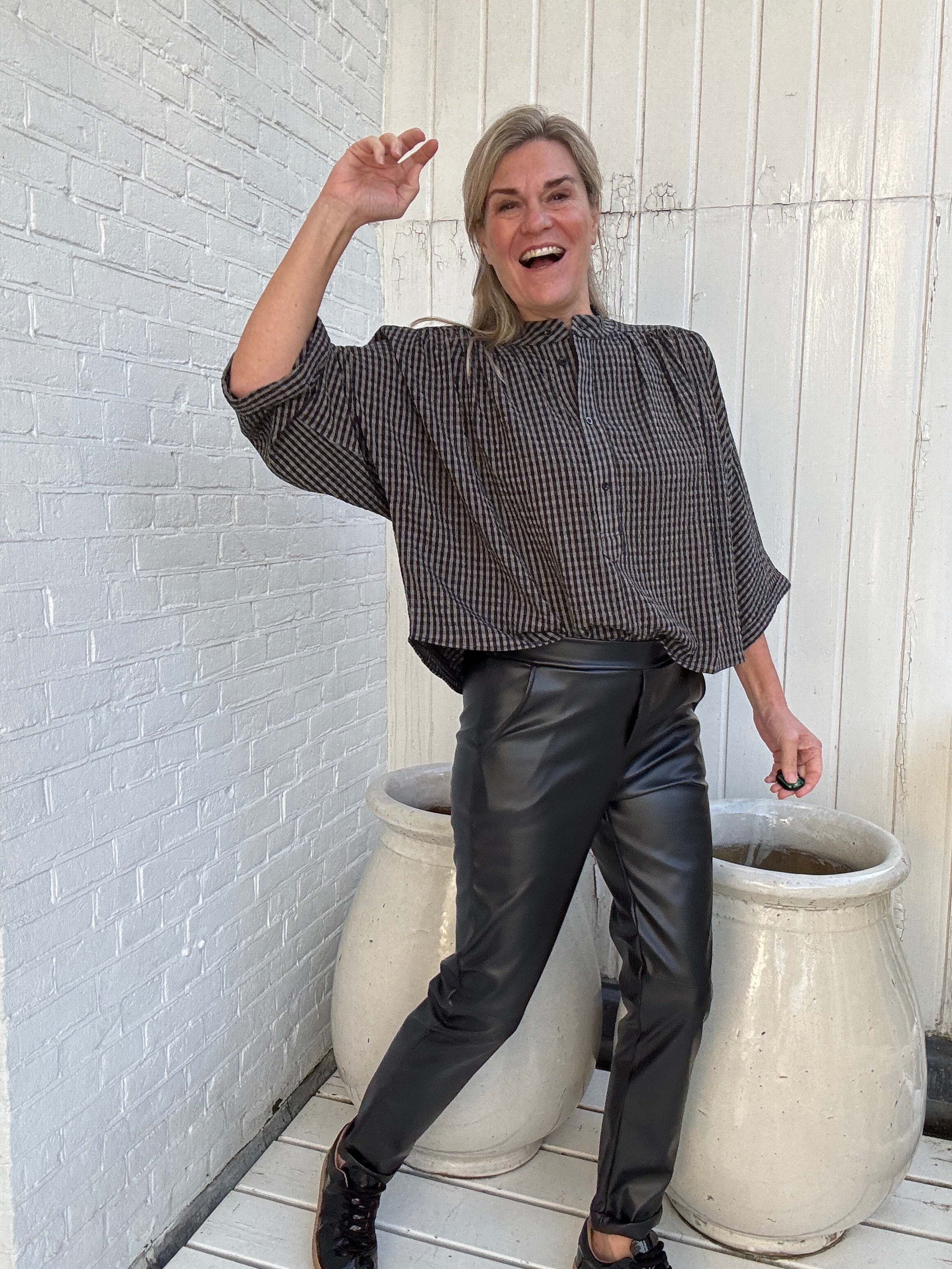 Maya Blouse Check - NUKUS