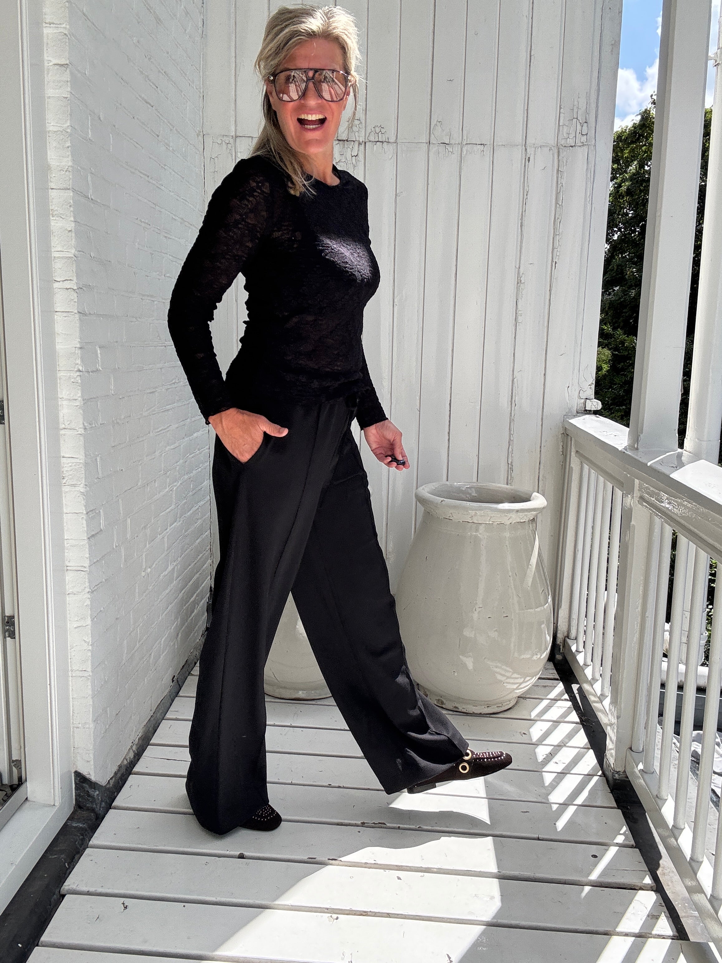 Broek - CLUA HW WIDE PANTS - Vila