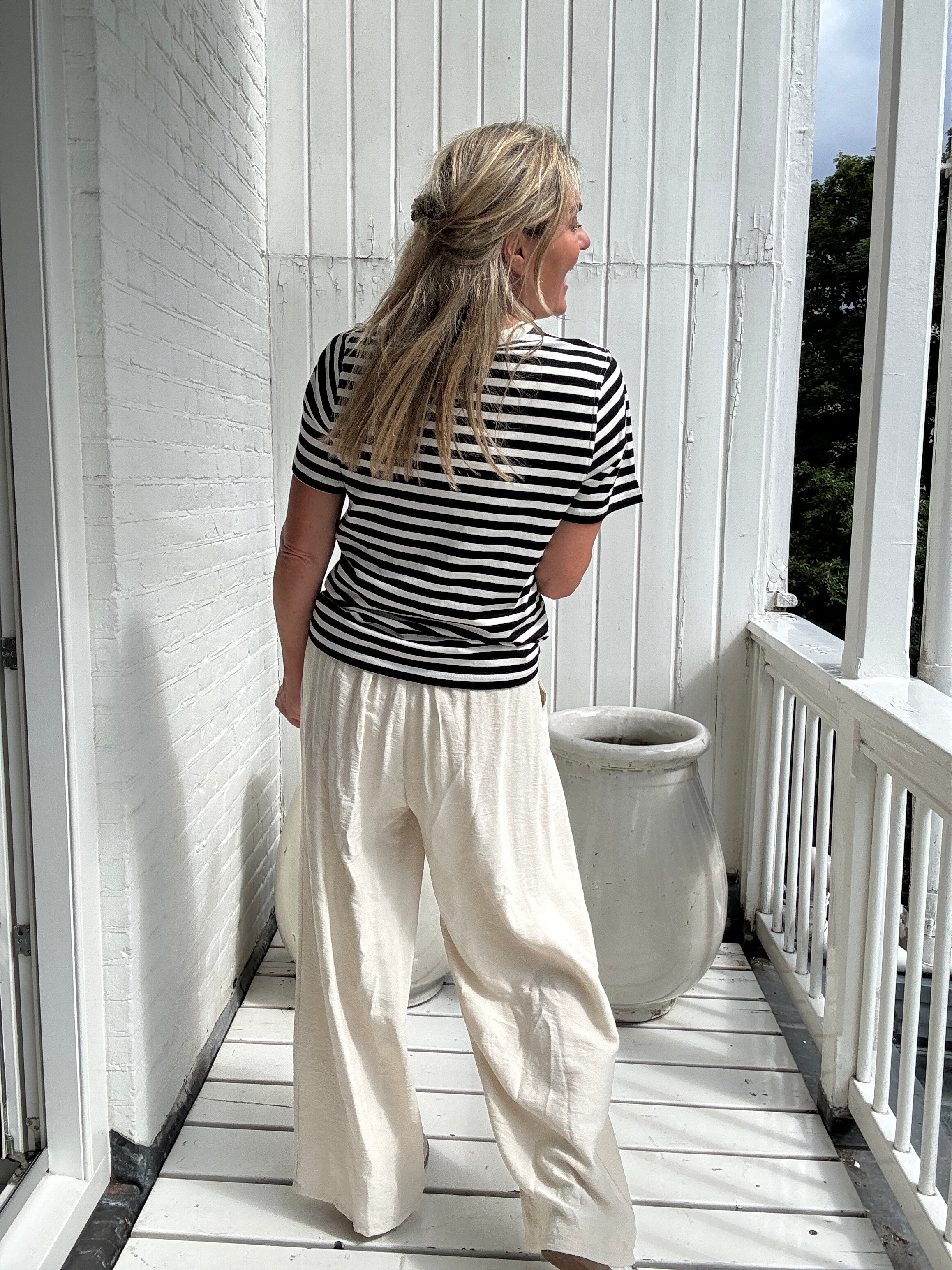 Top - Livina O-neck Stripe - Only