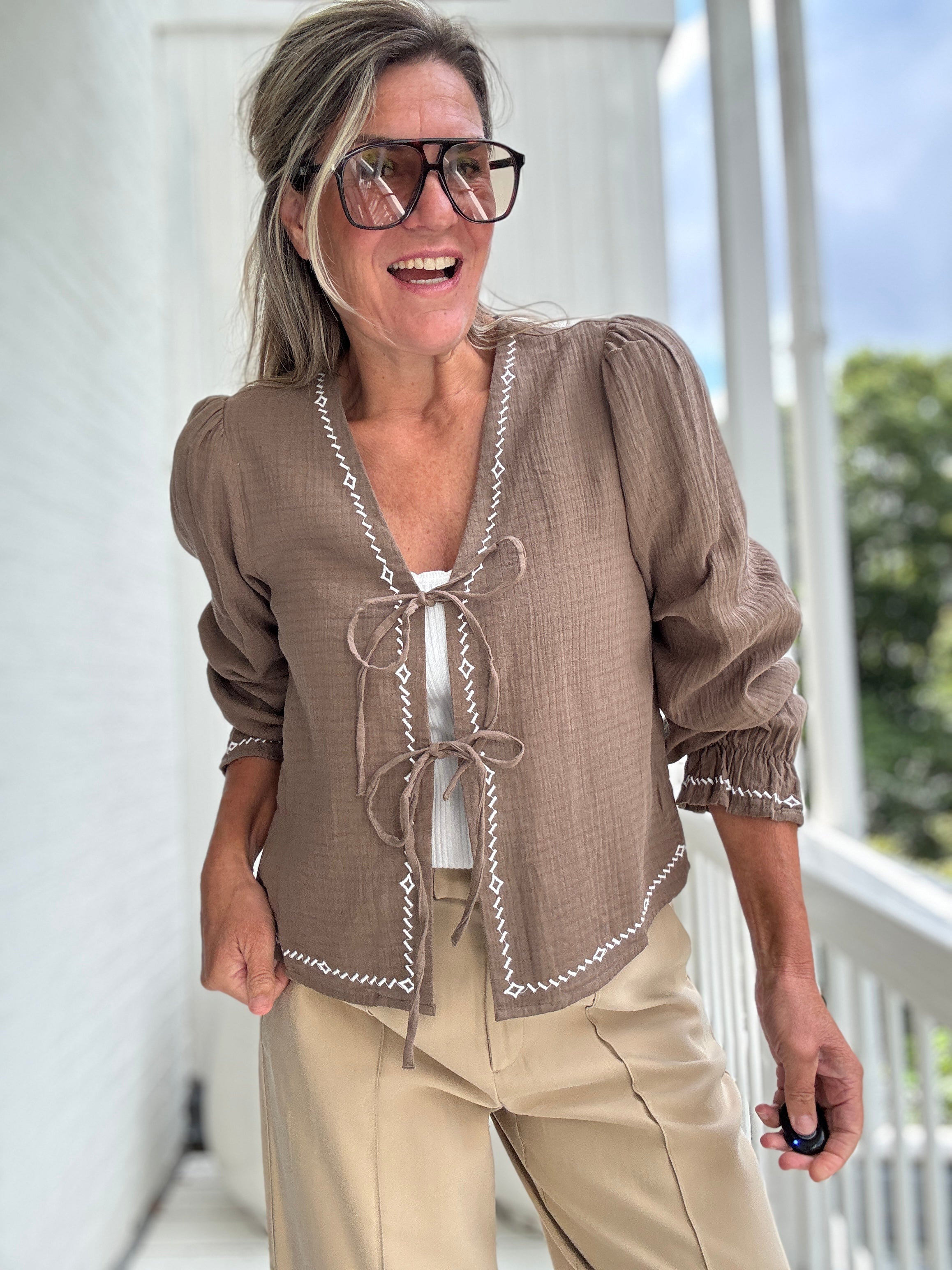 Blouse - TOVAN V-NECK LS TOP - VILA