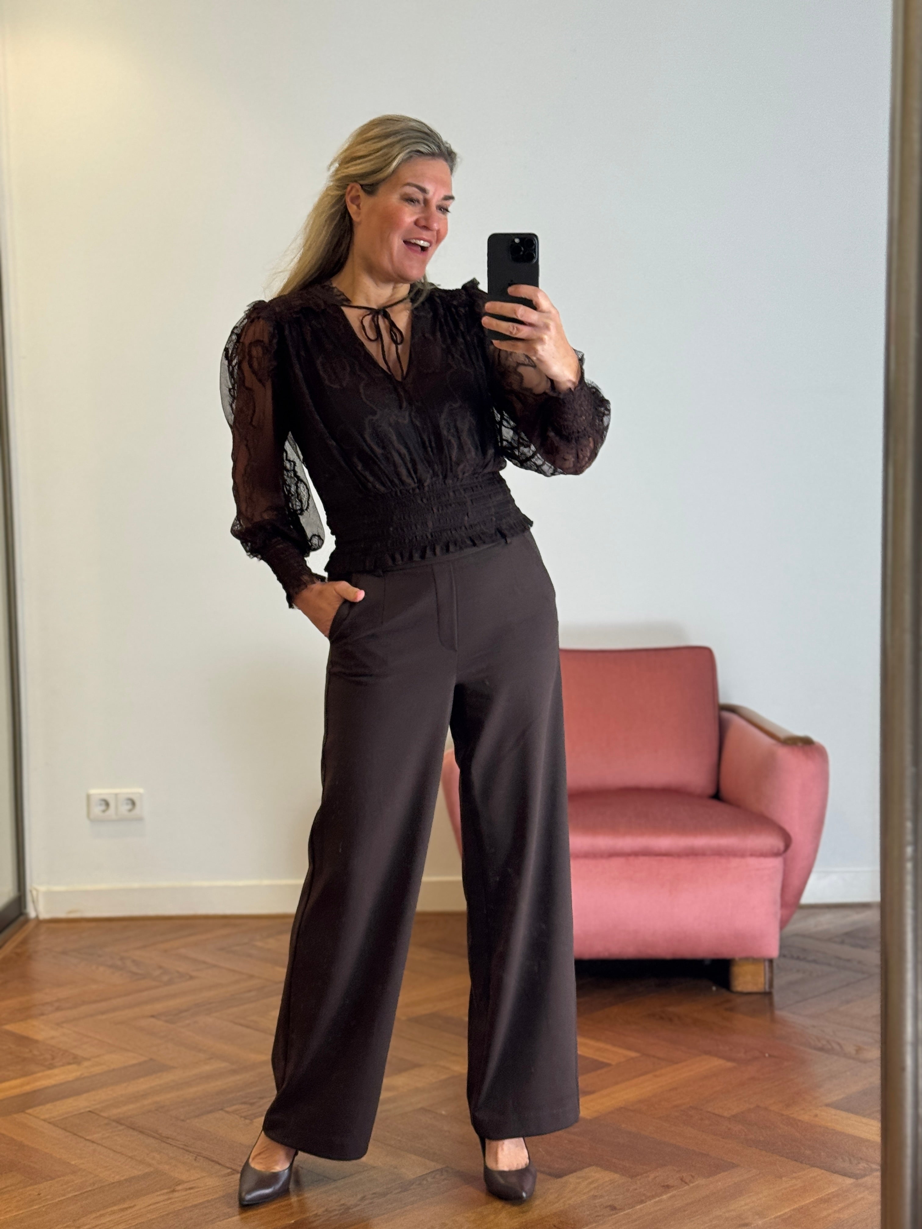 Broek - Varone HW Wide Pant - Vila
