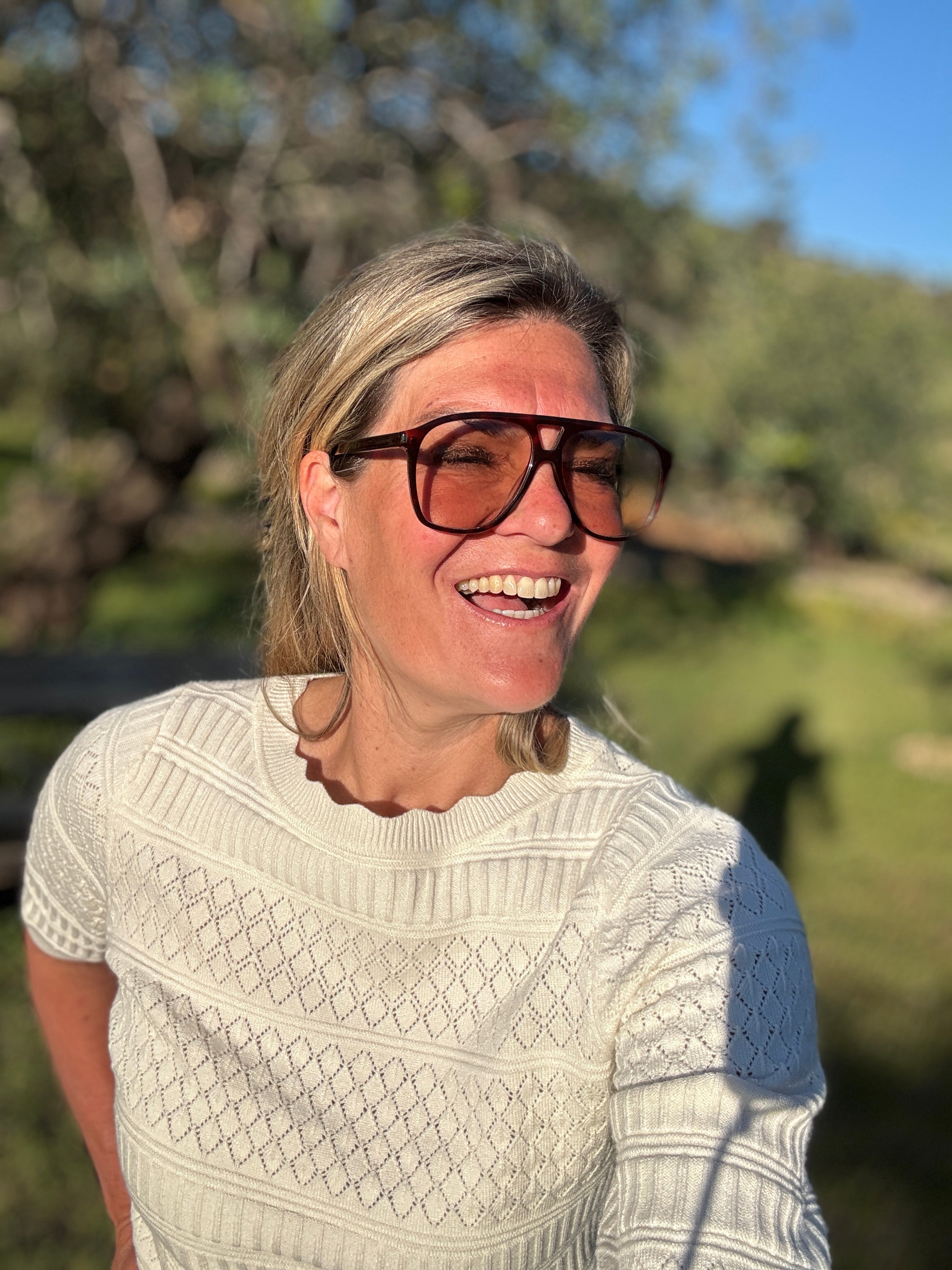 Top - MILOS S/S O-NECK POINTELLE TOP - Vil