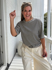 T-Shirt - Clip Striped T-shirt - TOODAY