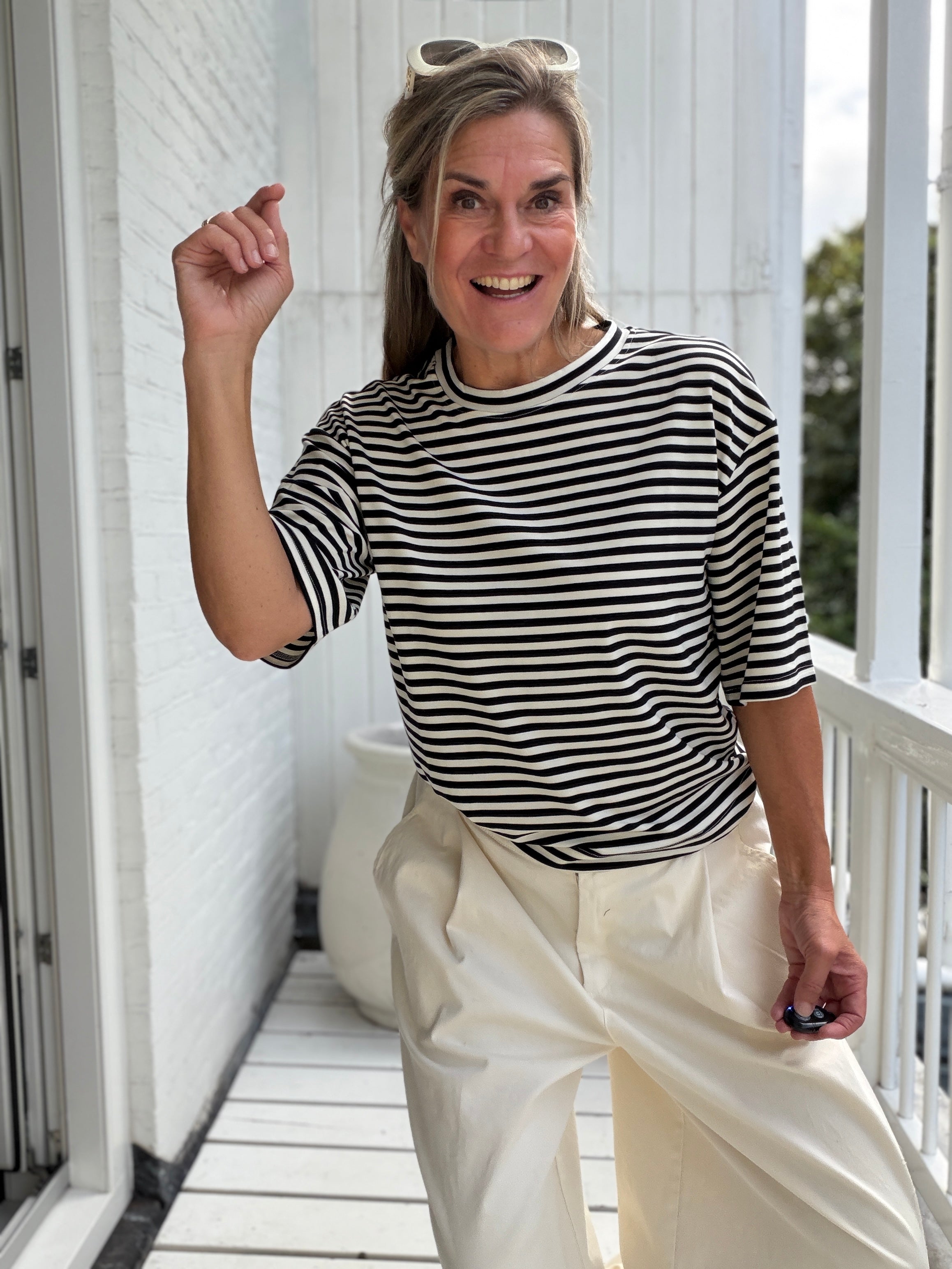 T-Shirt - Clip Striped T-shirt - TOODAY
