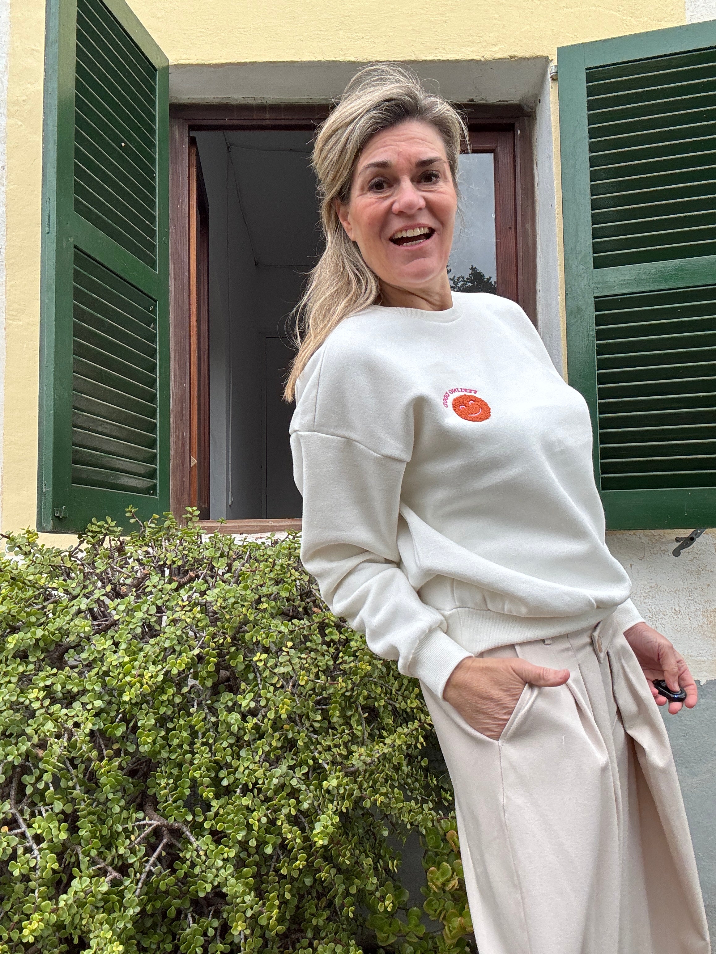 Sweater - DAZE L/S O-NECK TERRY PRINT - Only