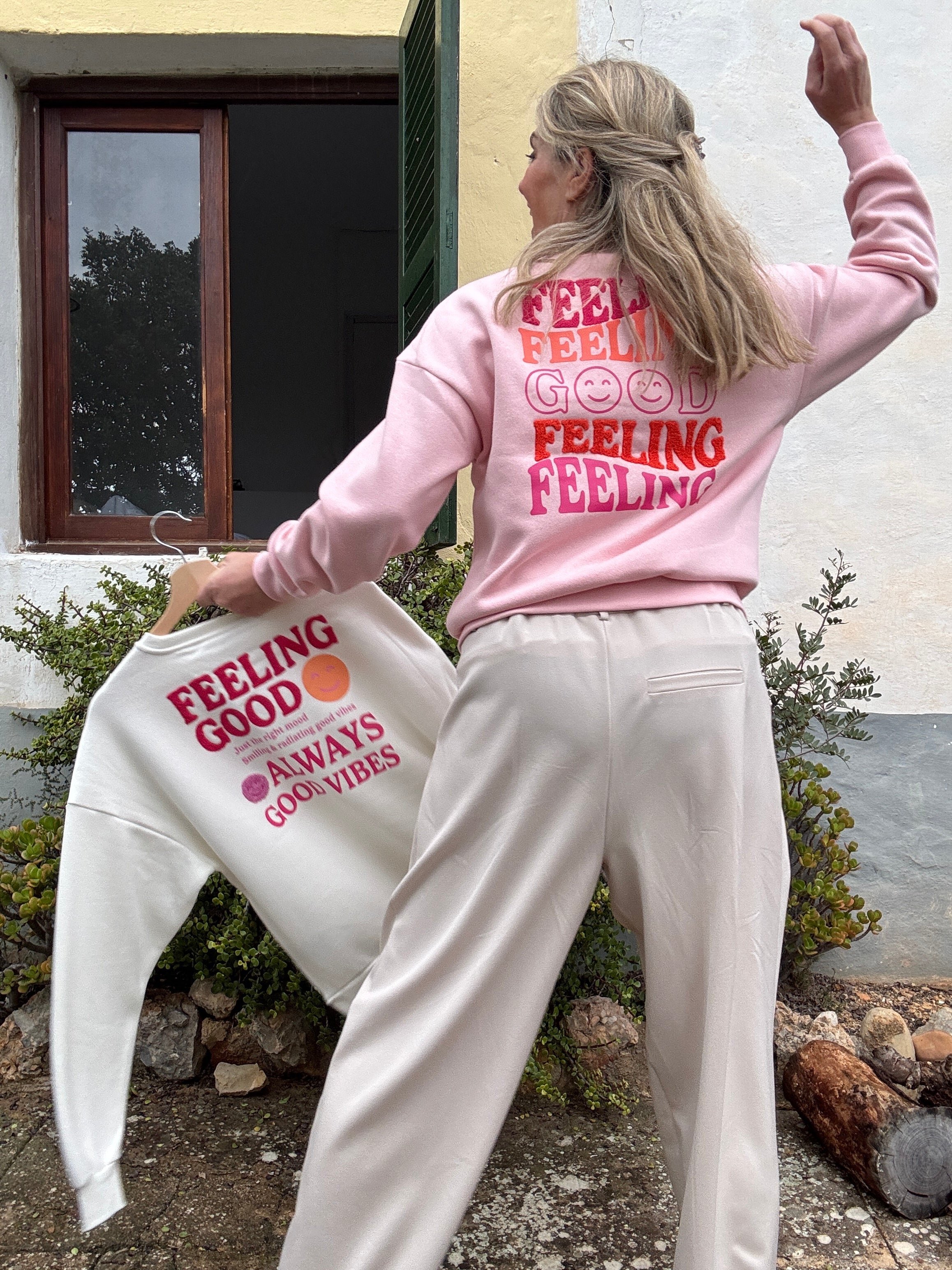 Sweater - DAZE L/S O-NECK TERRY PRINT - Only